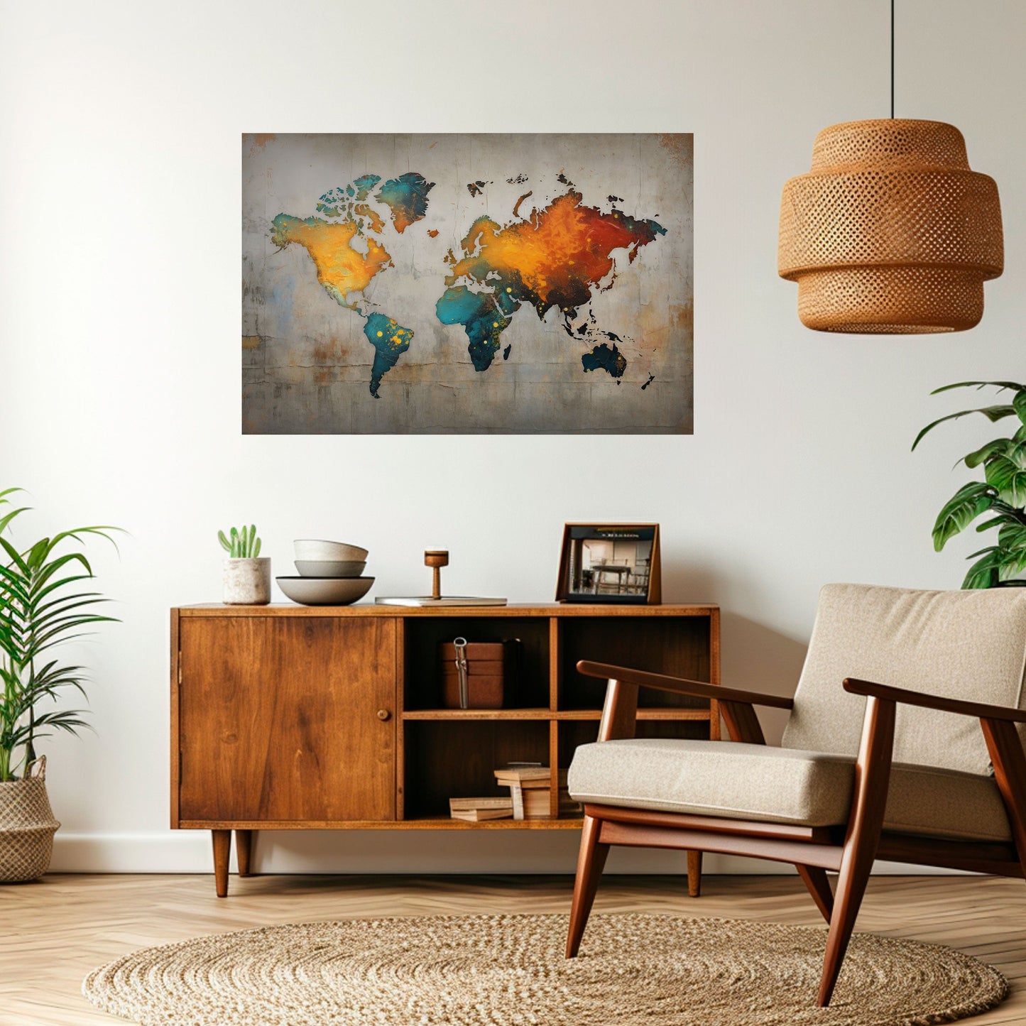 Poster orizzontale staccabile e attaccabile "GLOBAL HUES EXPLORED"