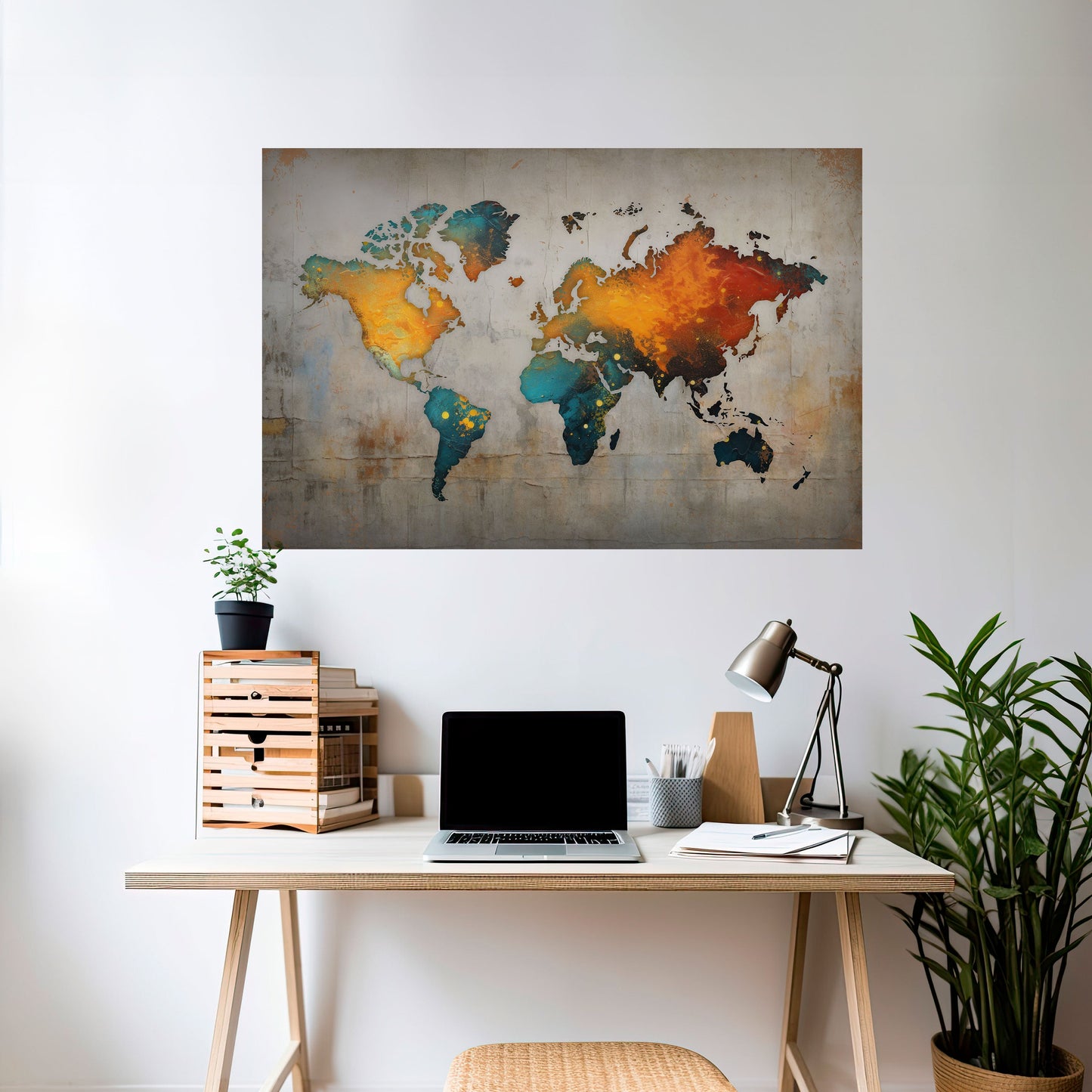 Poster orizzontale staccabile e attaccabile "GLOBAL HUES EXPLORED"