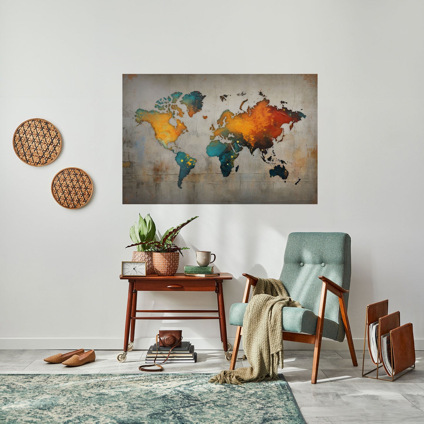 Poster orizzontale staccabile e attaccabile "GLOBAL HUES EXPLORED"