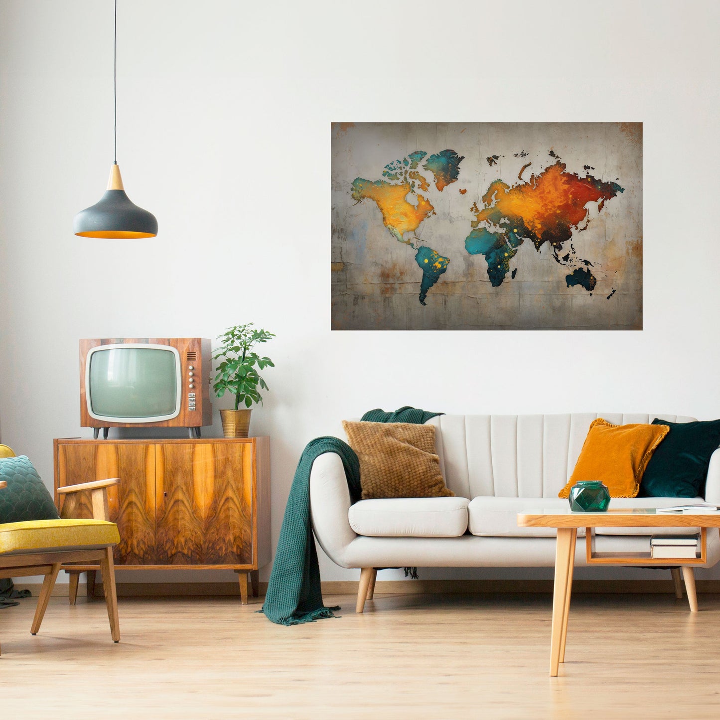 Poster orizzontale staccabile e attaccabile "GLOBAL HUES EXPLORED"