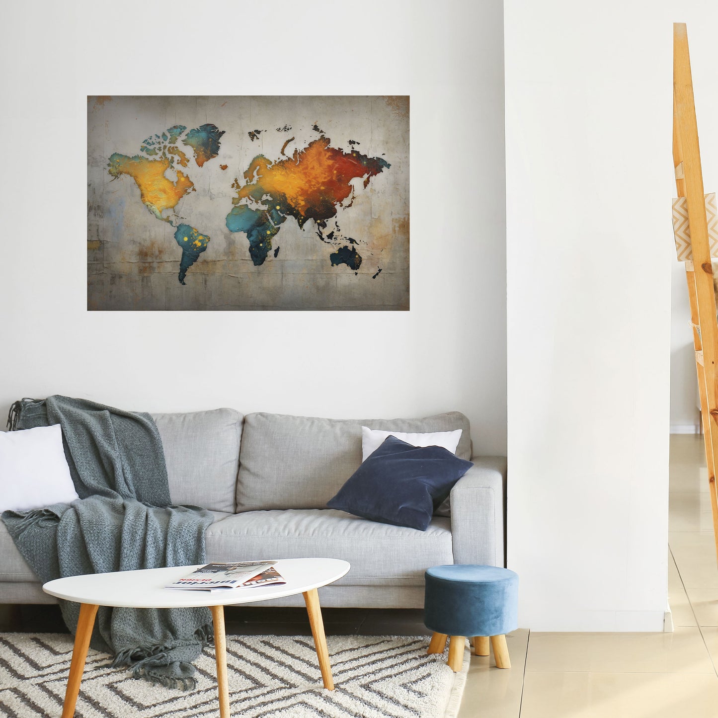 Poster orizzontale staccabile e attaccabile "GLOBAL HUES EXPLORED"
