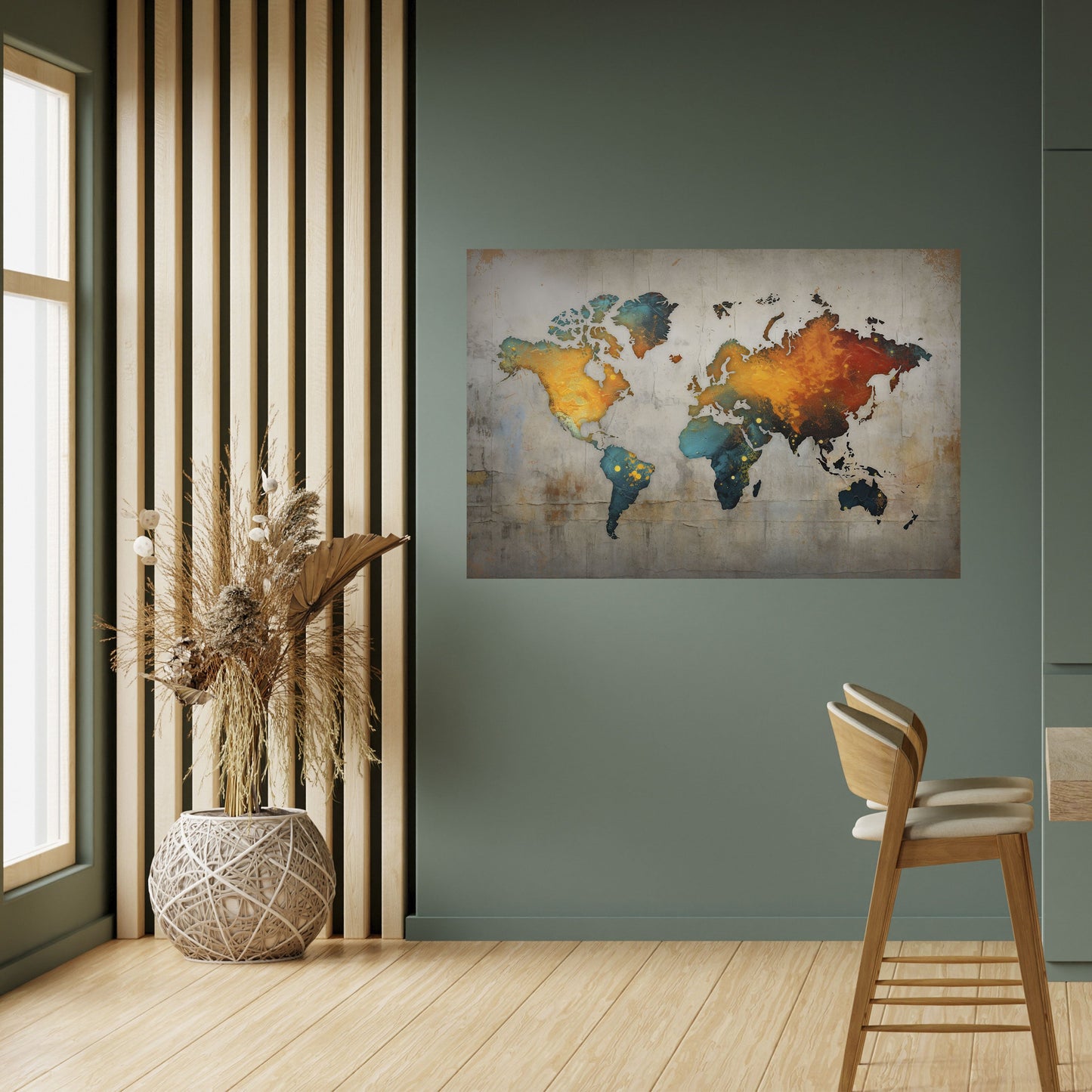 Poster orizzontale staccabile e attaccabile "GLOBAL HUES EXPLORED"