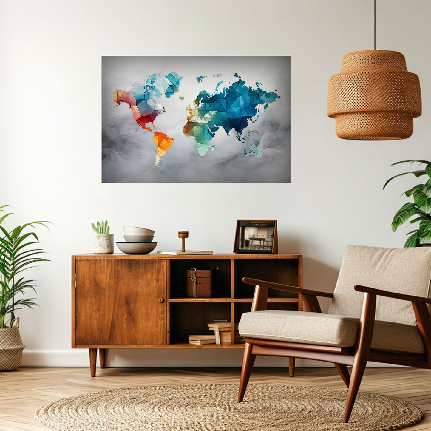 Poster orizzontale staccabile e attaccabile con VISIONE DEL MONDO SFACCETTATA