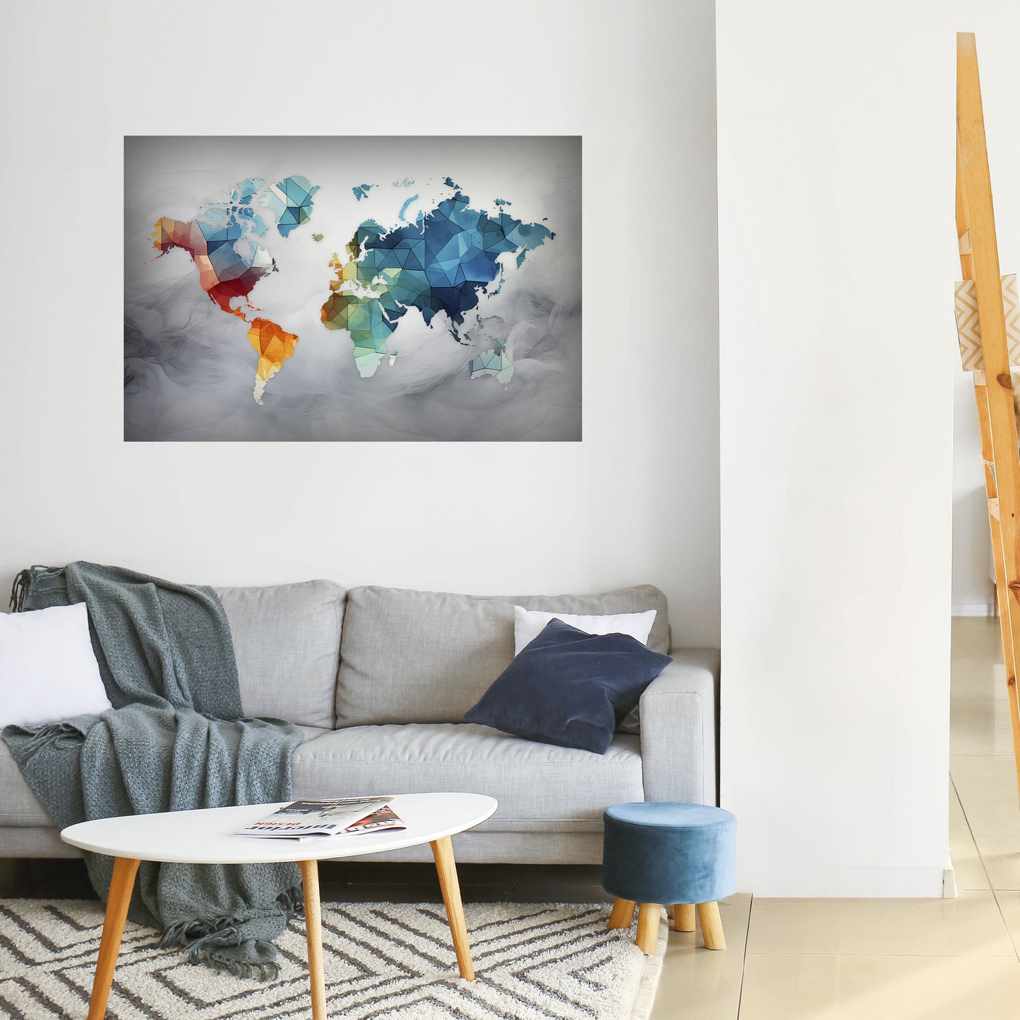 Poster orizzontale staccabile e attaccabile con VISIONE DEL MONDO SFACCETTATA