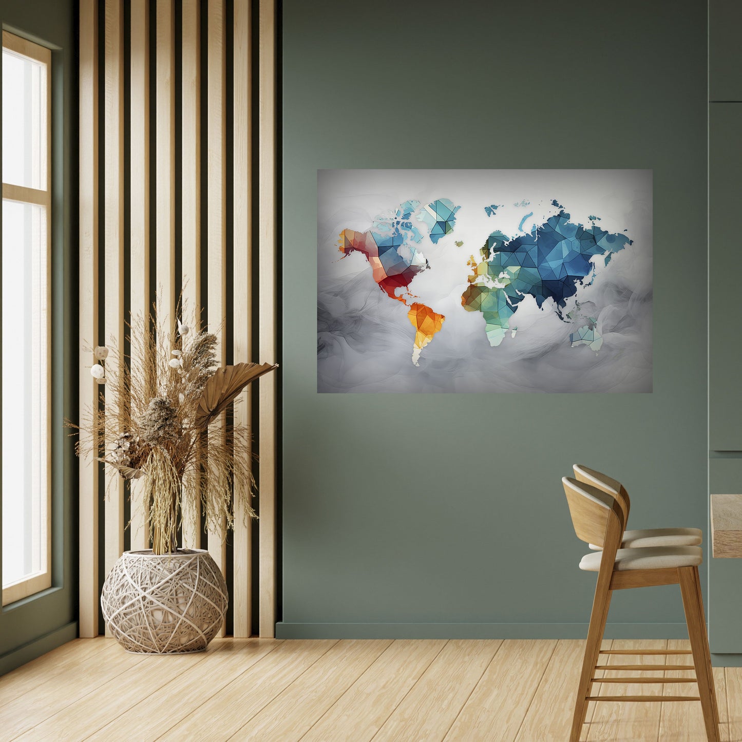 Poster orizzontale staccabile e attaccabile con VISIONE DEL MONDO SFACCETTATA
