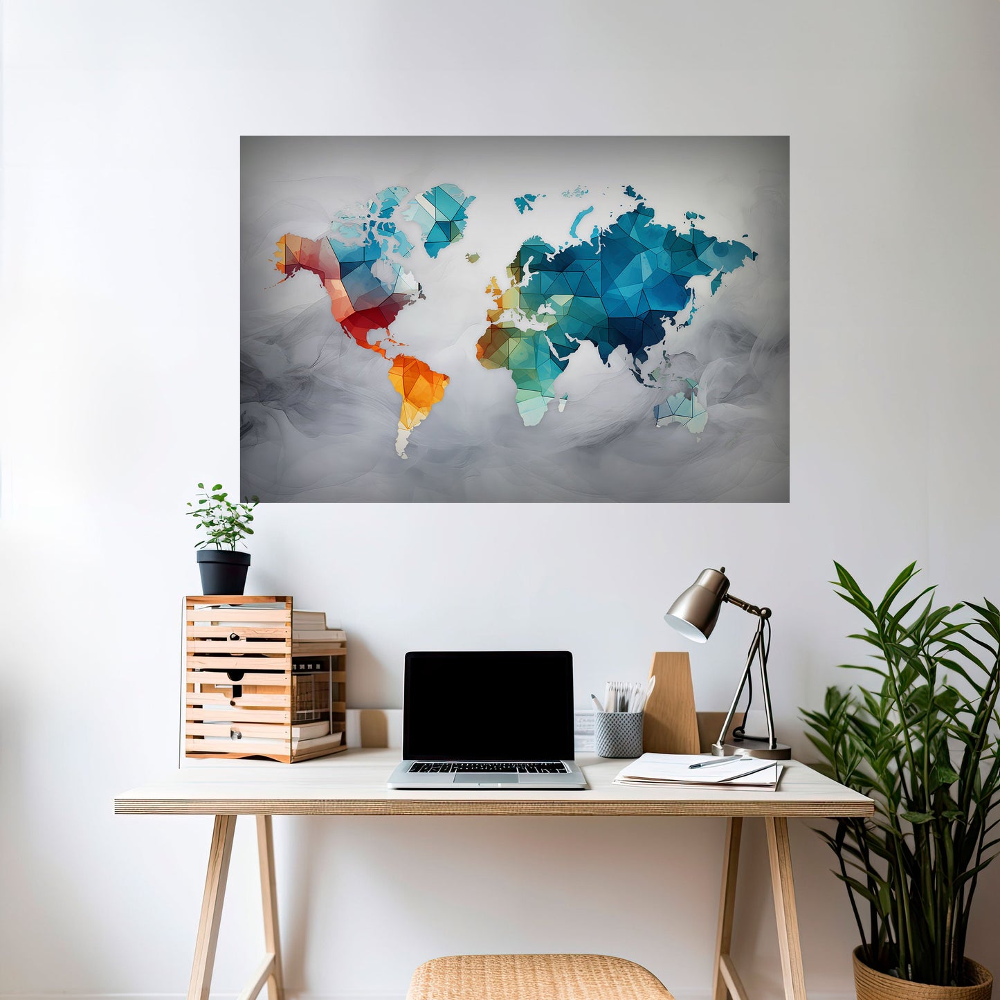 Poster orizzontale staccabile e attaccabile con VISIONE DEL MONDO SFACCETTATA