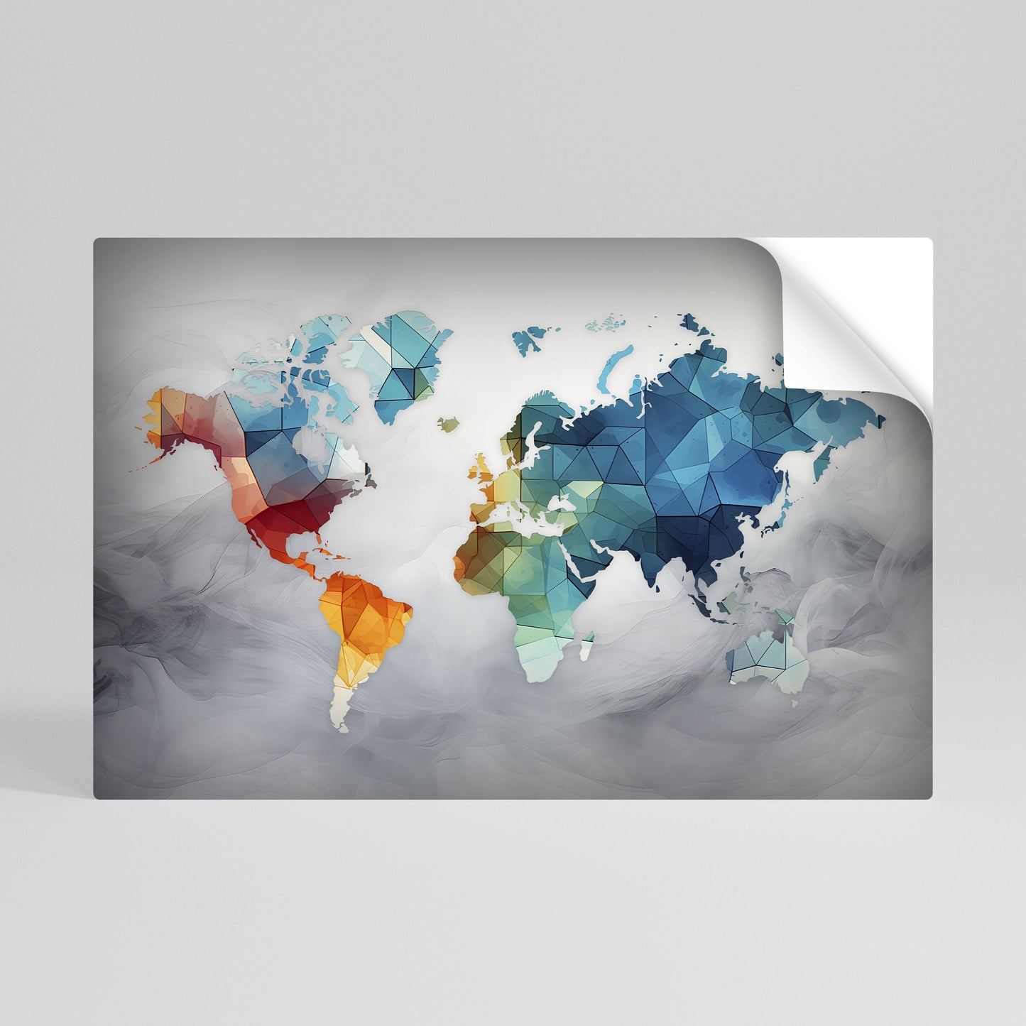 Poster orizzontale staccabile e attaccabile con VISIONE DEL MONDO SFACCETTATA