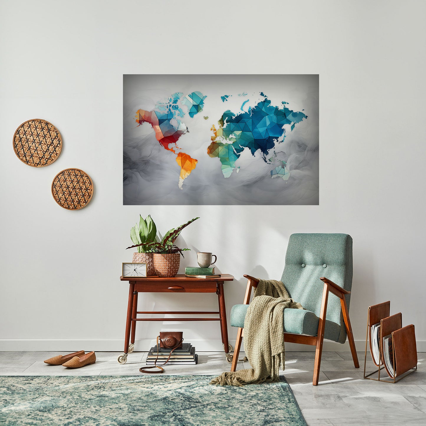 Poster orizzontale staccabile e attaccabile con VISIONE DEL MONDO SFACCETTATA