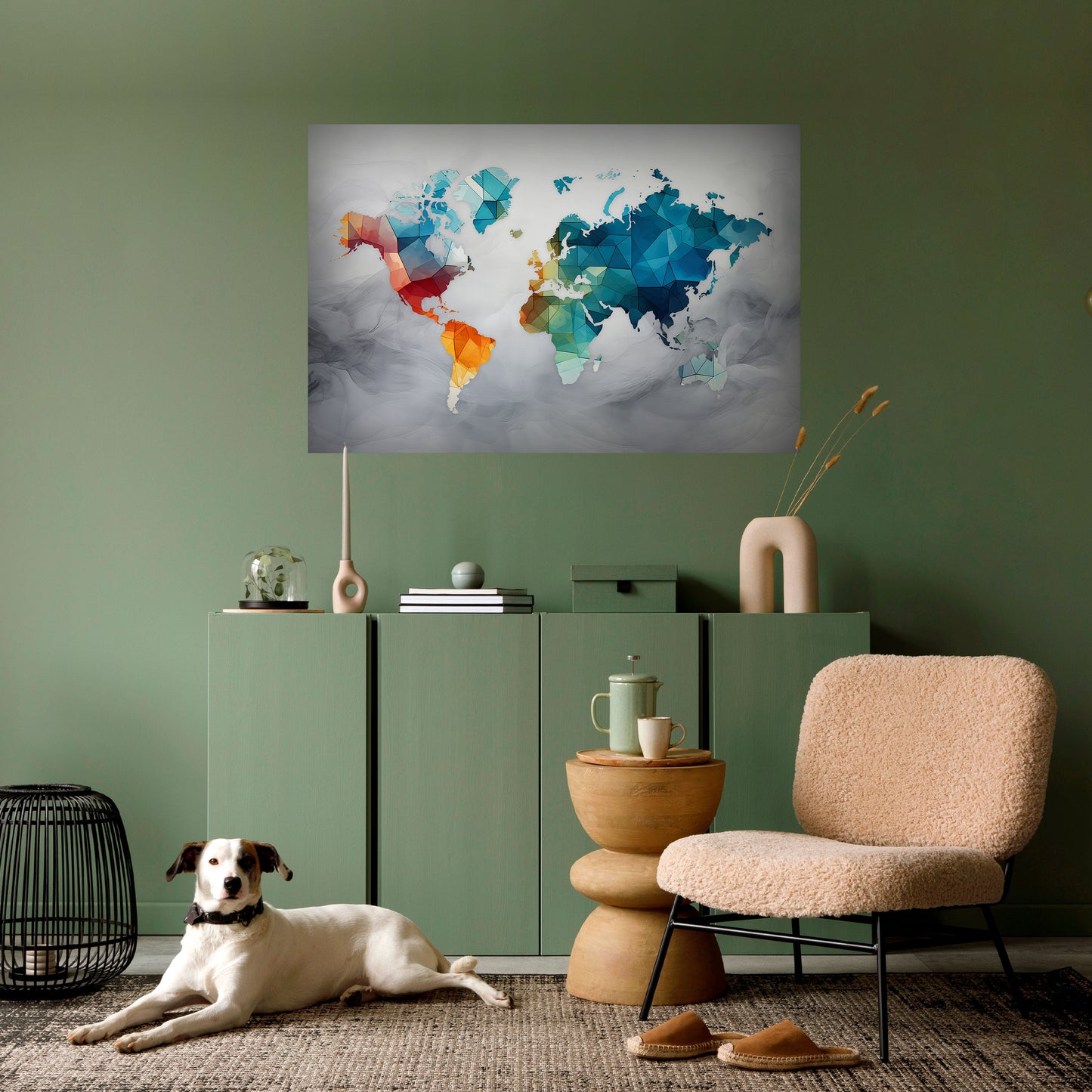 Poster orizzontale staccabile e attaccabile con VISIONE DEL MONDO SFACCETTATA