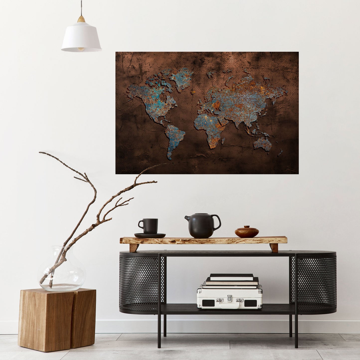 MAPPA METALLICA DEI RICORDI Poster orizzontale staccabile e attaccabile