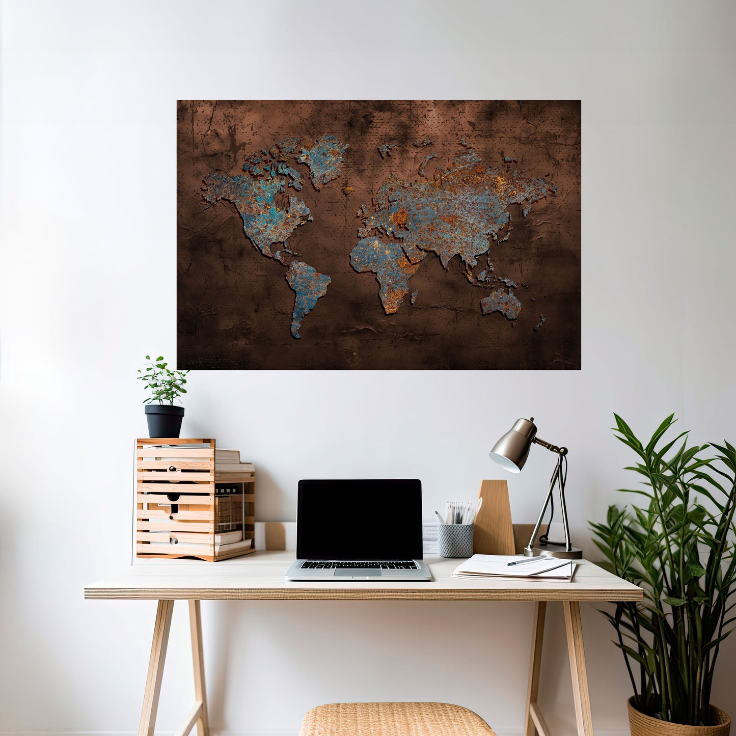 MAPPA METALLICA DEI RICORDI Poster orizzontale staccabile e attaccabile