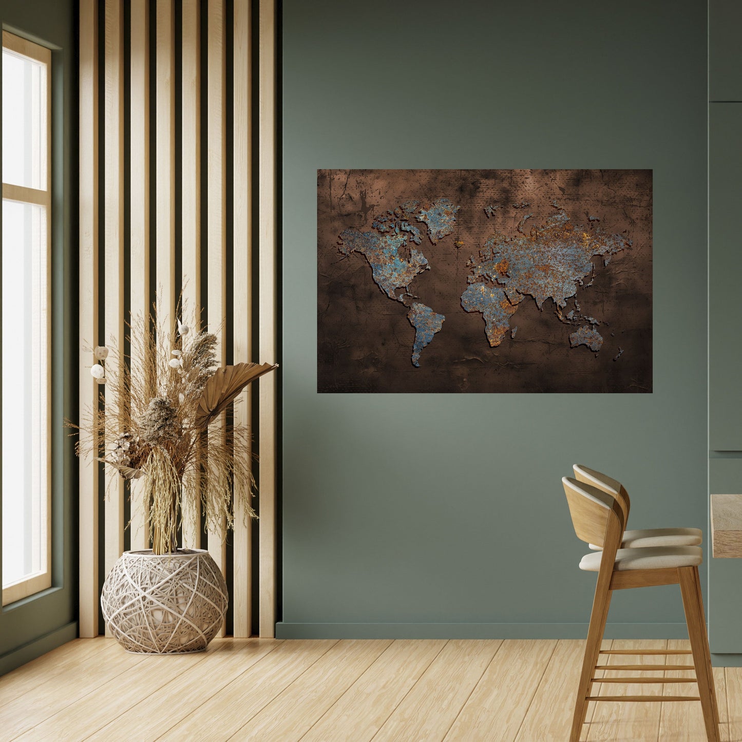 MAPPA METALLICA DEI RICORDI Poster orizzontale staccabile e attaccabile