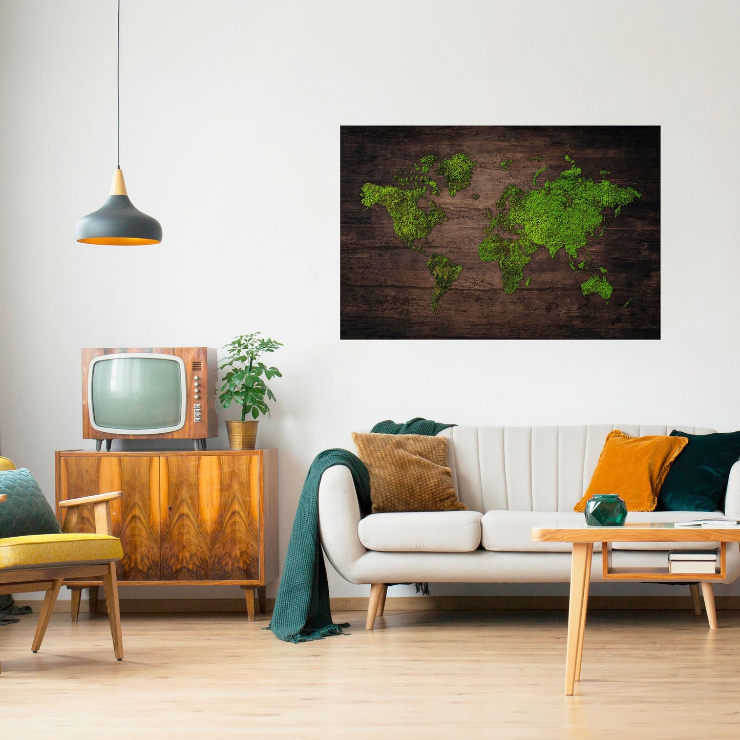 Poster orizzontale staccabile e attaccabile GREEN EARTH VISION