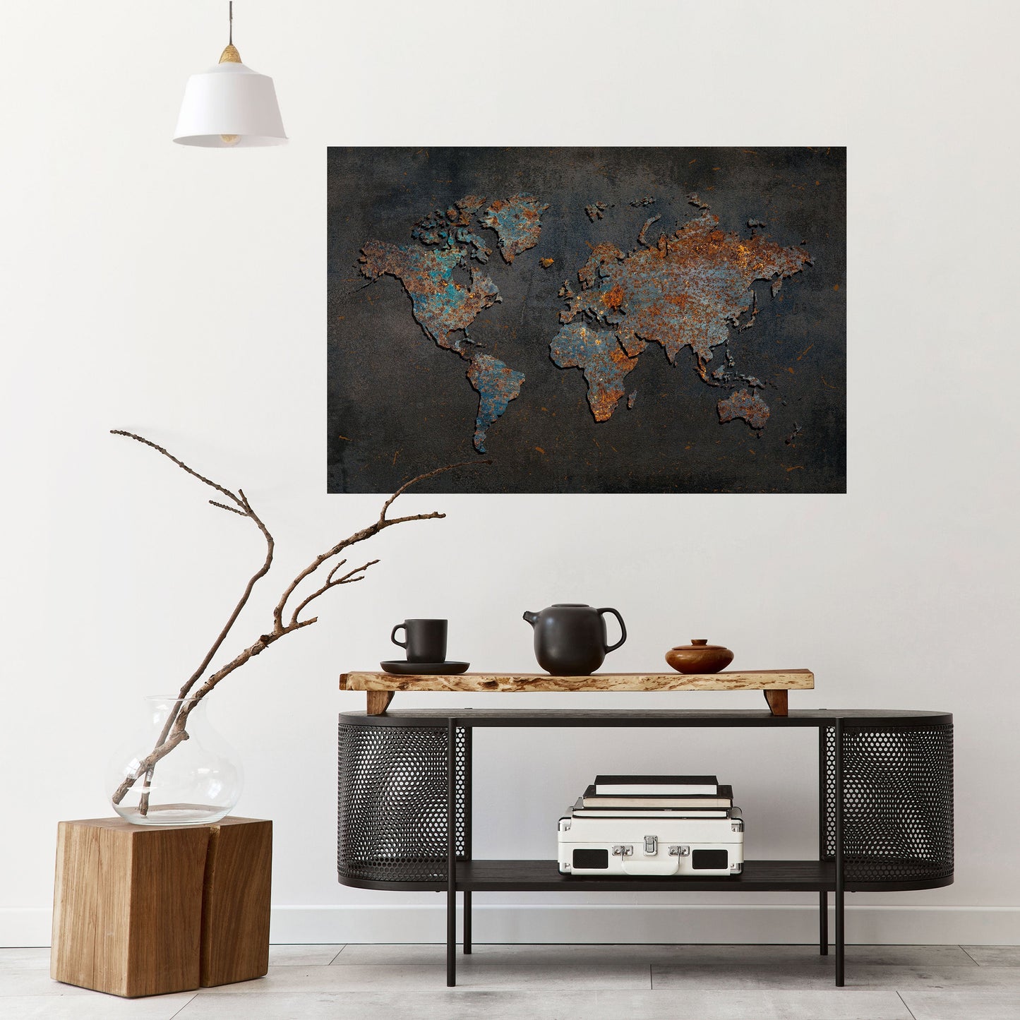 TOPOGRAFIA CONSUMATA DAL TEMPO Poster orizzontale staccabile e attaccabile
