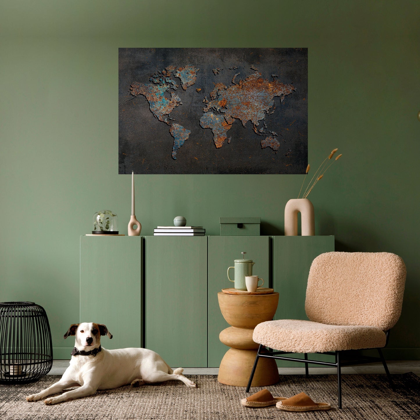 TOPOGRAFIA CONSUMATA DAL TEMPO Poster orizzontale staccabile e attaccabile