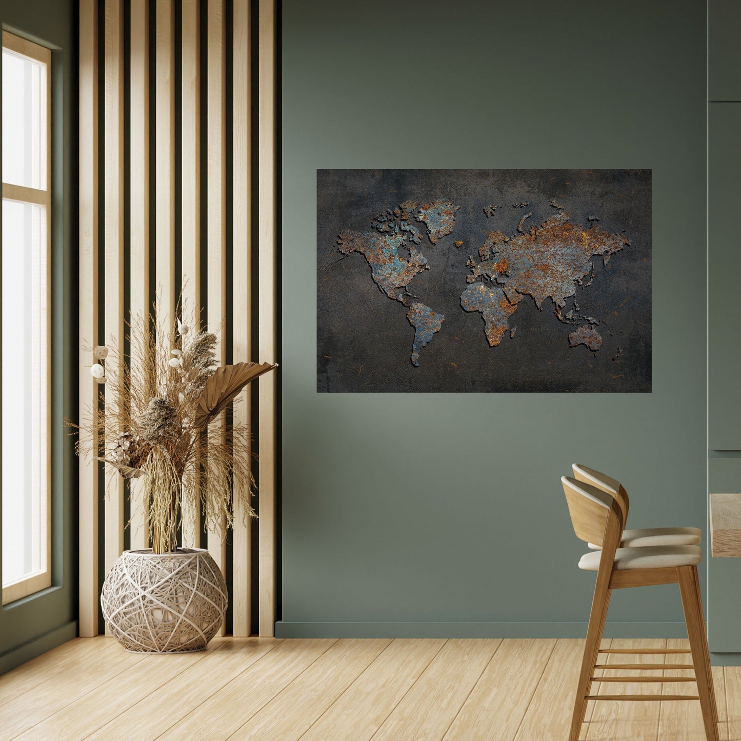 TOPOGRAFIA CONSUMATA DAL TEMPO Poster orizzontale staccabile e attaccabile