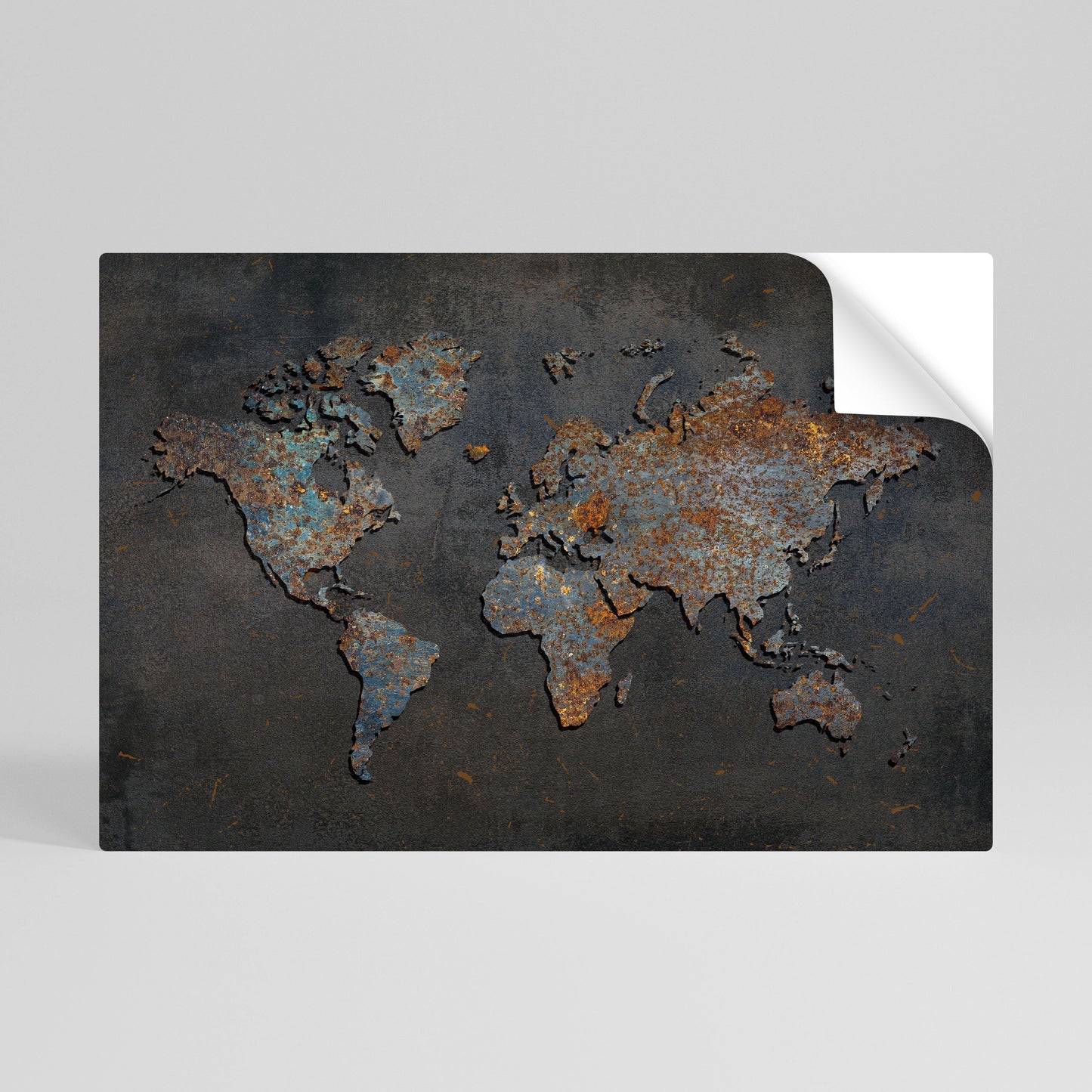 TOPOGRAFIA CONSUMATA DAL TEMPO Poster orizzontale staccabile e attaccabile