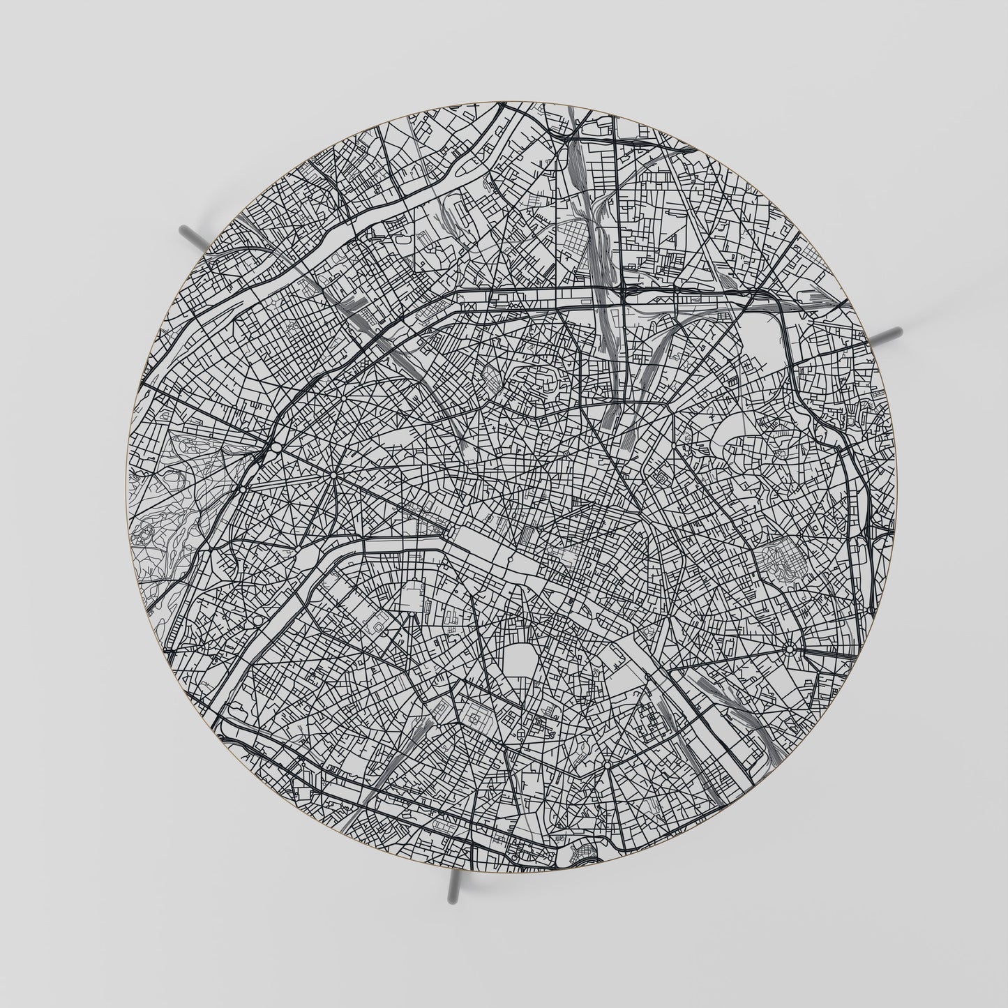 PIANTA DELLA CITTÀ DI PARIGI Tavolino da caffè 69