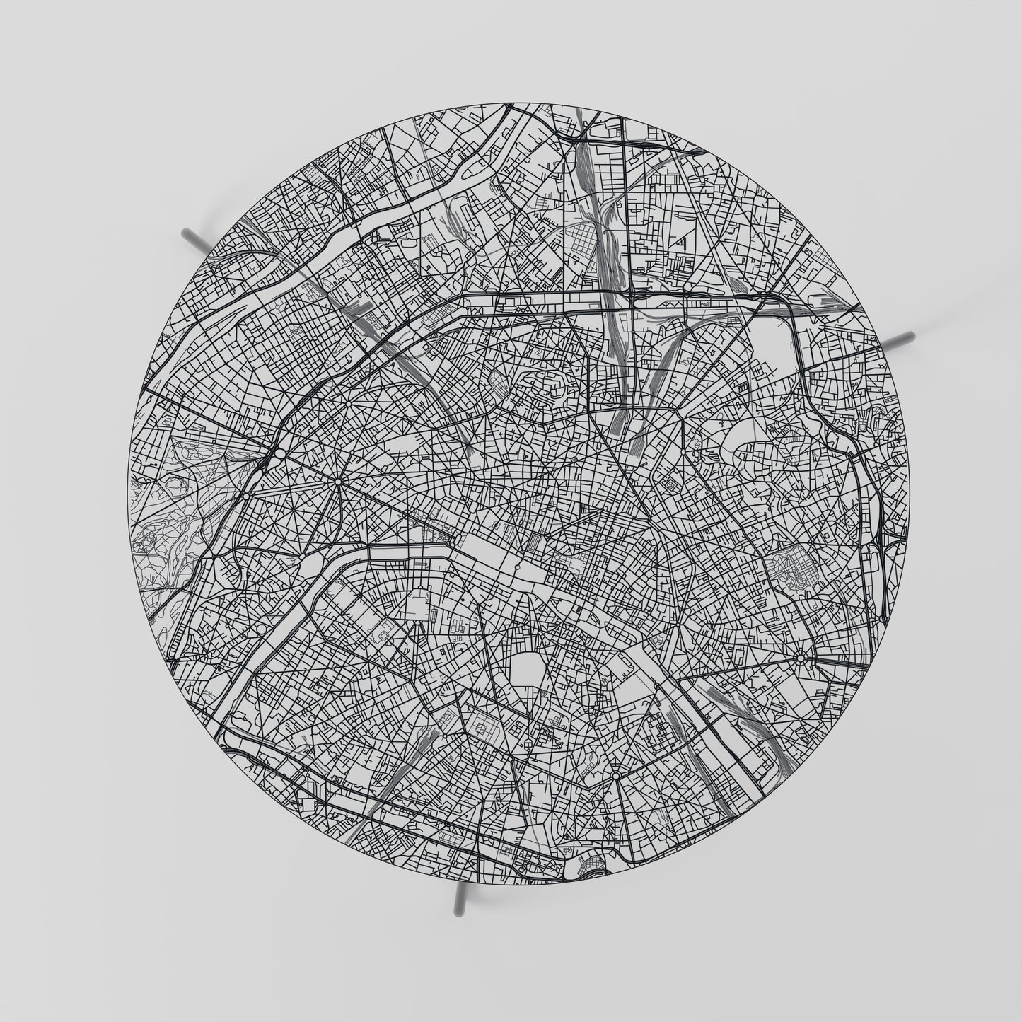 PIANTA DELLA CITTÀ DI PARIGI Tavolino da caffè 69