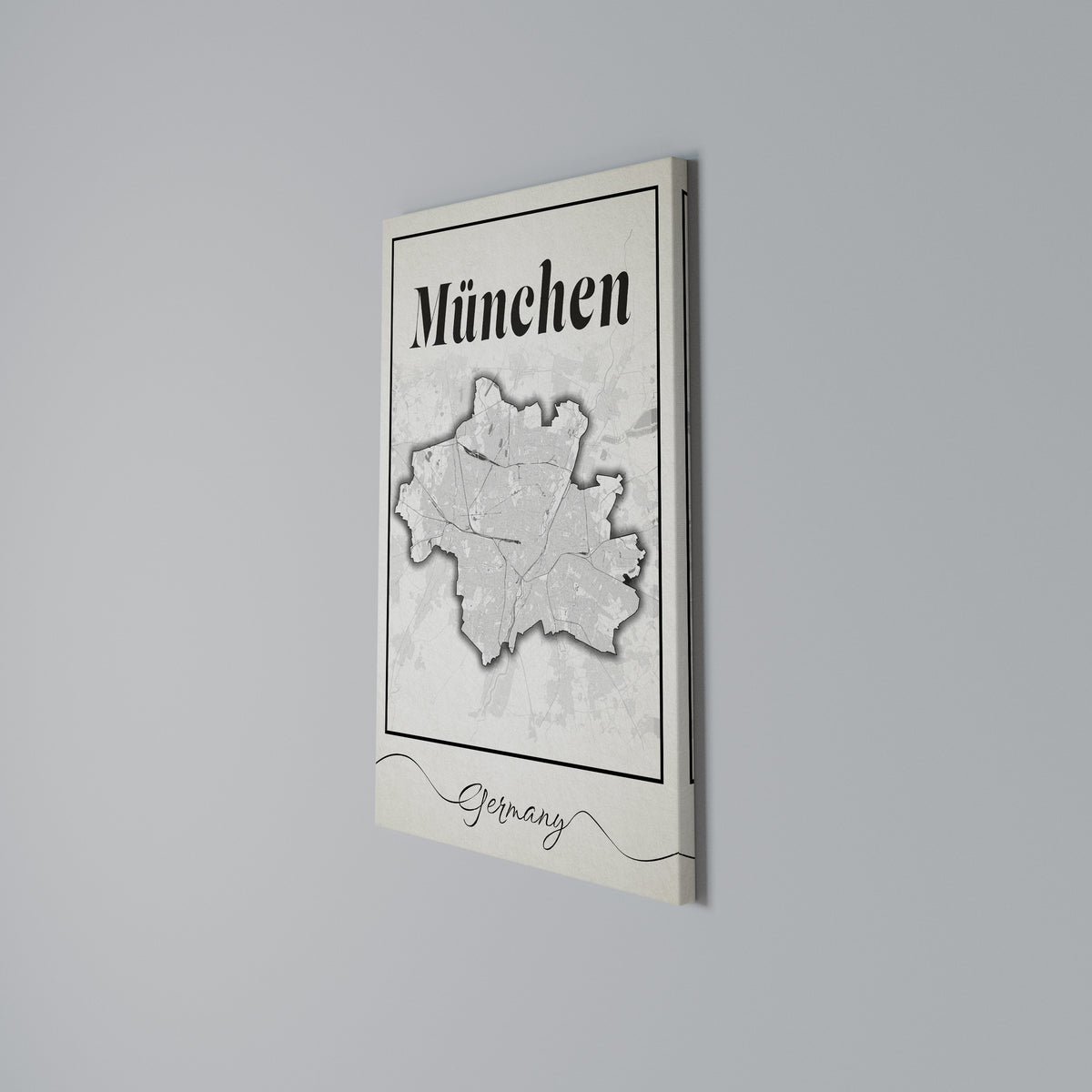 MONOCHROME MÜNCHEN Stampa su tela verticale
