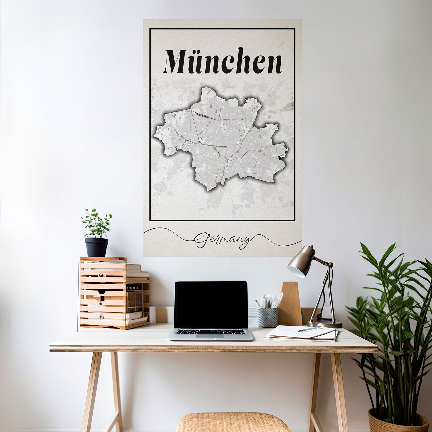 Poster verticale MONOCHROME MÜNCHEN stacca e attacca