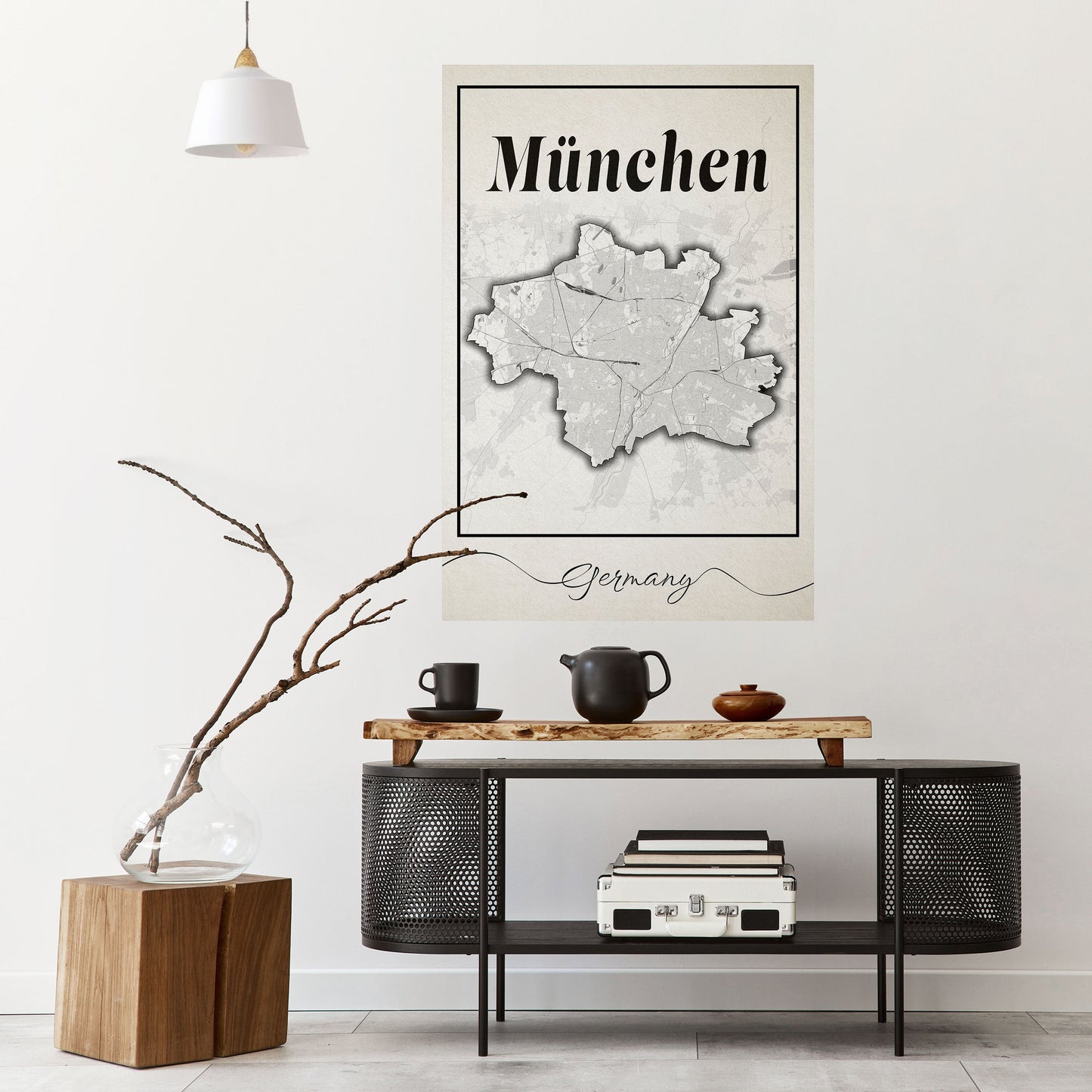 Poster verticale MONOCHROME MÜNCHEN stacca e attacca