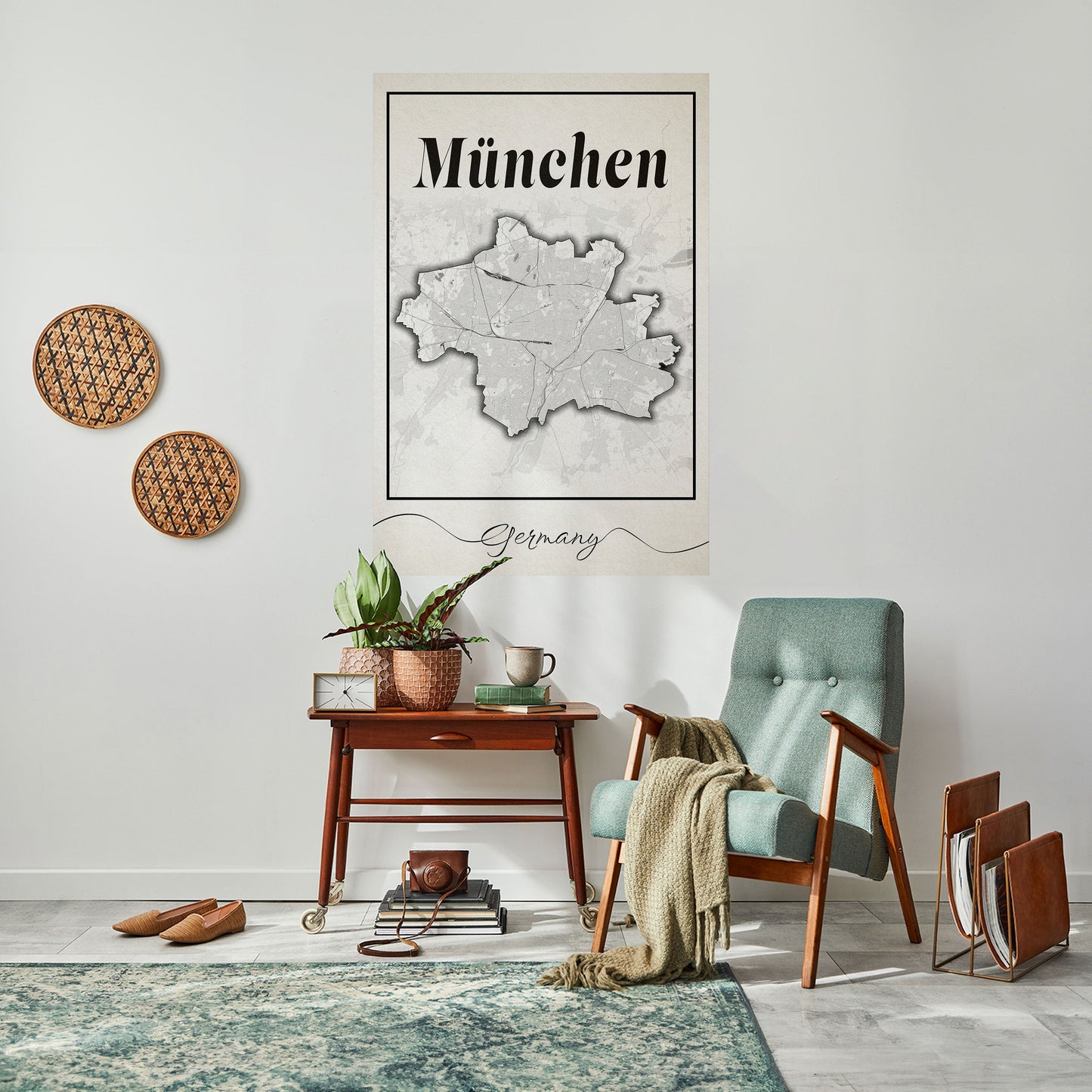 Poster verticale MONOCHROME MÜNCHEN stacca e attacca
