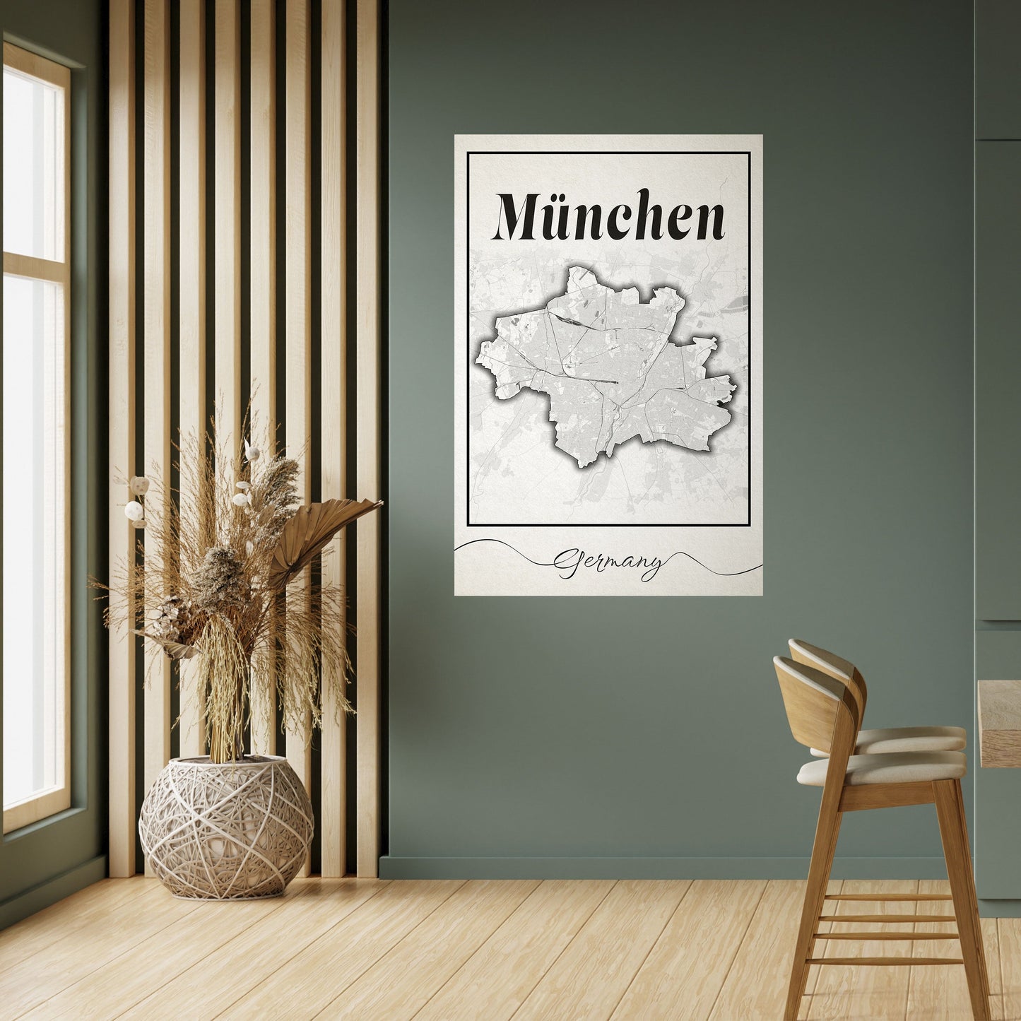 Poster verticale MONOCHROME MÜNCHEN stacca e attacca