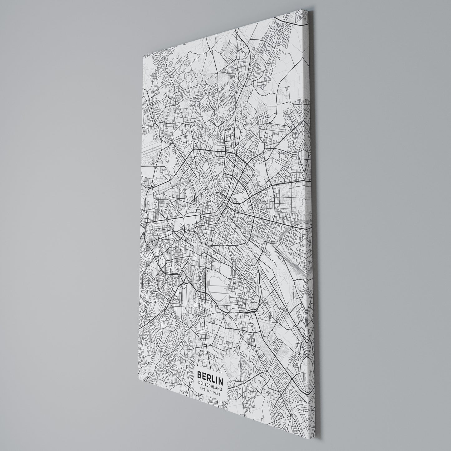 BERLIN PLAN Vertical Canvas Print