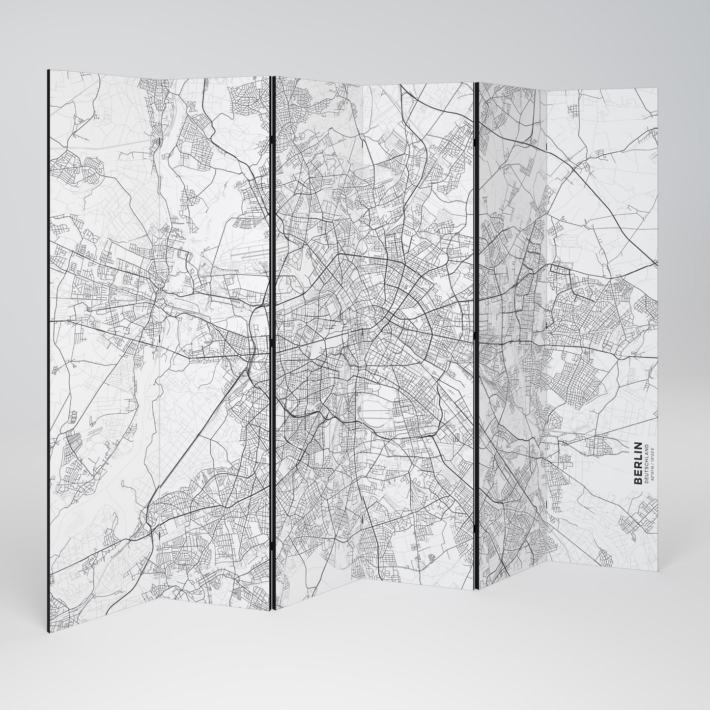 BERLIN PLAN Divisorio decorativo per ambienti a 6 pannelli