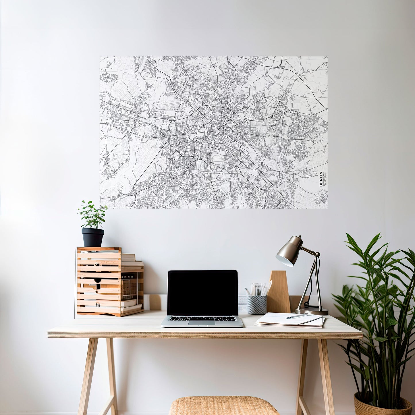 Poster orizzontale staccabile e attaccabile BERLIN PLAN