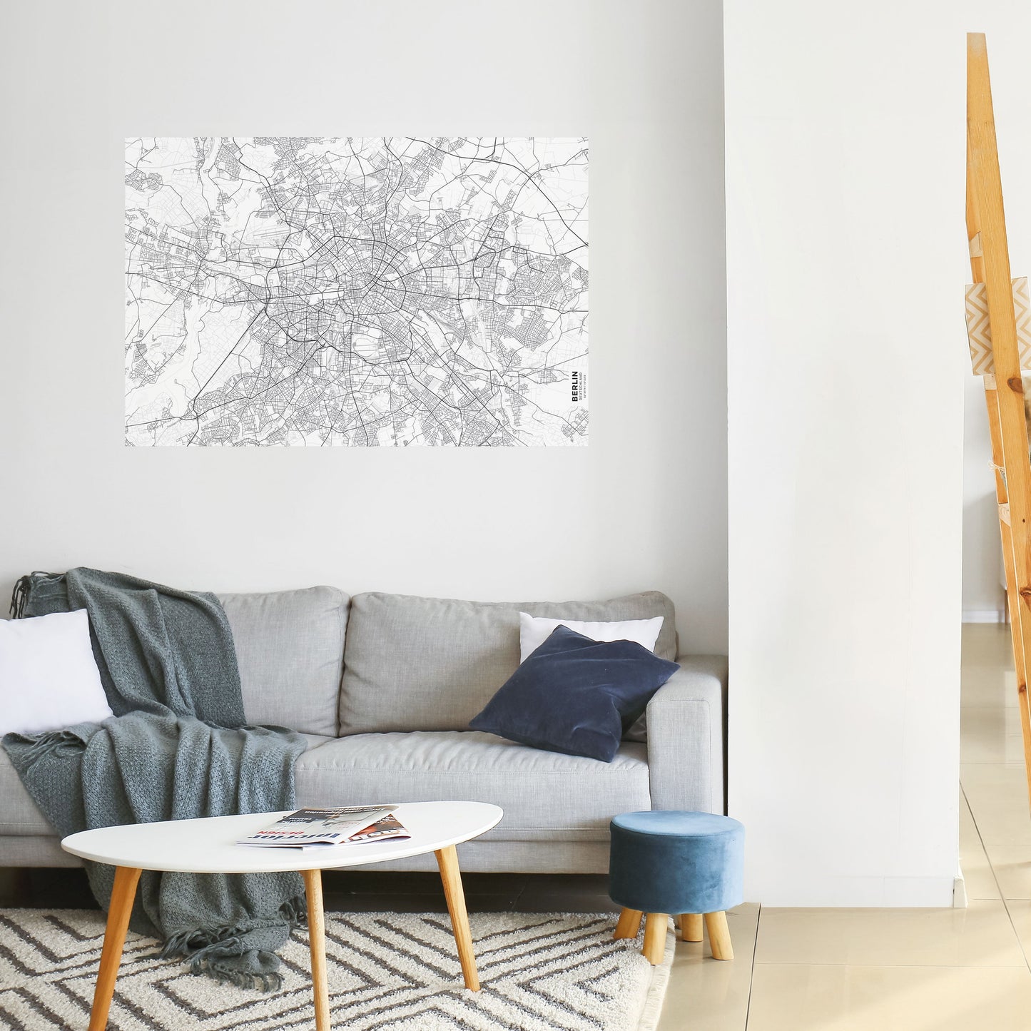 Poster orizzontale staccabile e attaccabile BERLIN PLAN