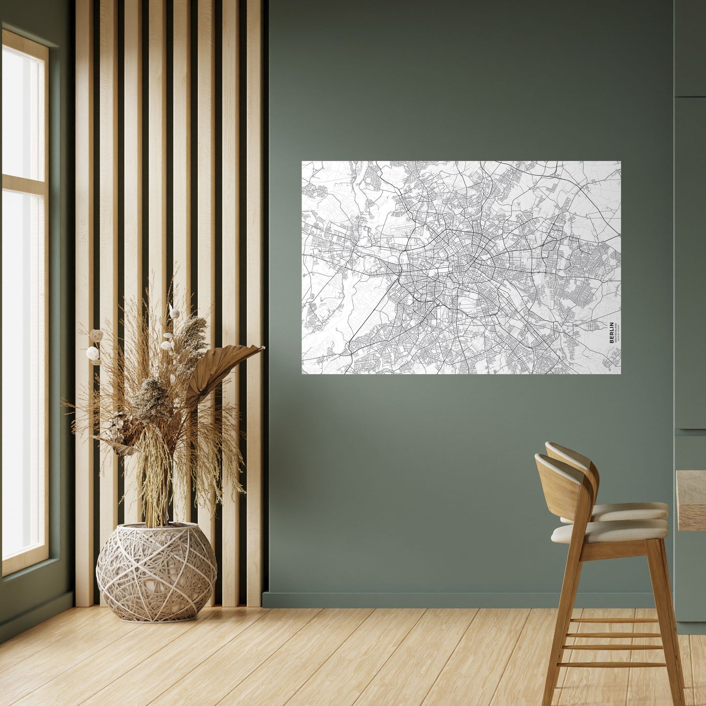 Poster orizzontale staccabile e attaccabile BERLIN PLAN