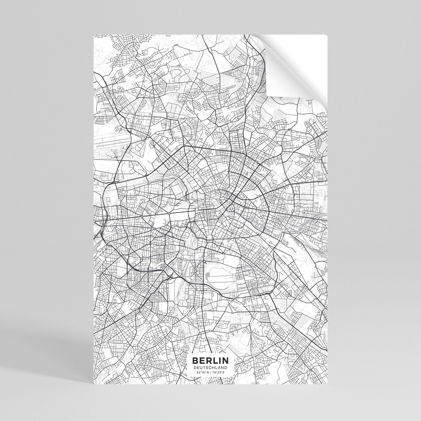 Poster verticale staccabile e attaccabile BERLIN PLAN