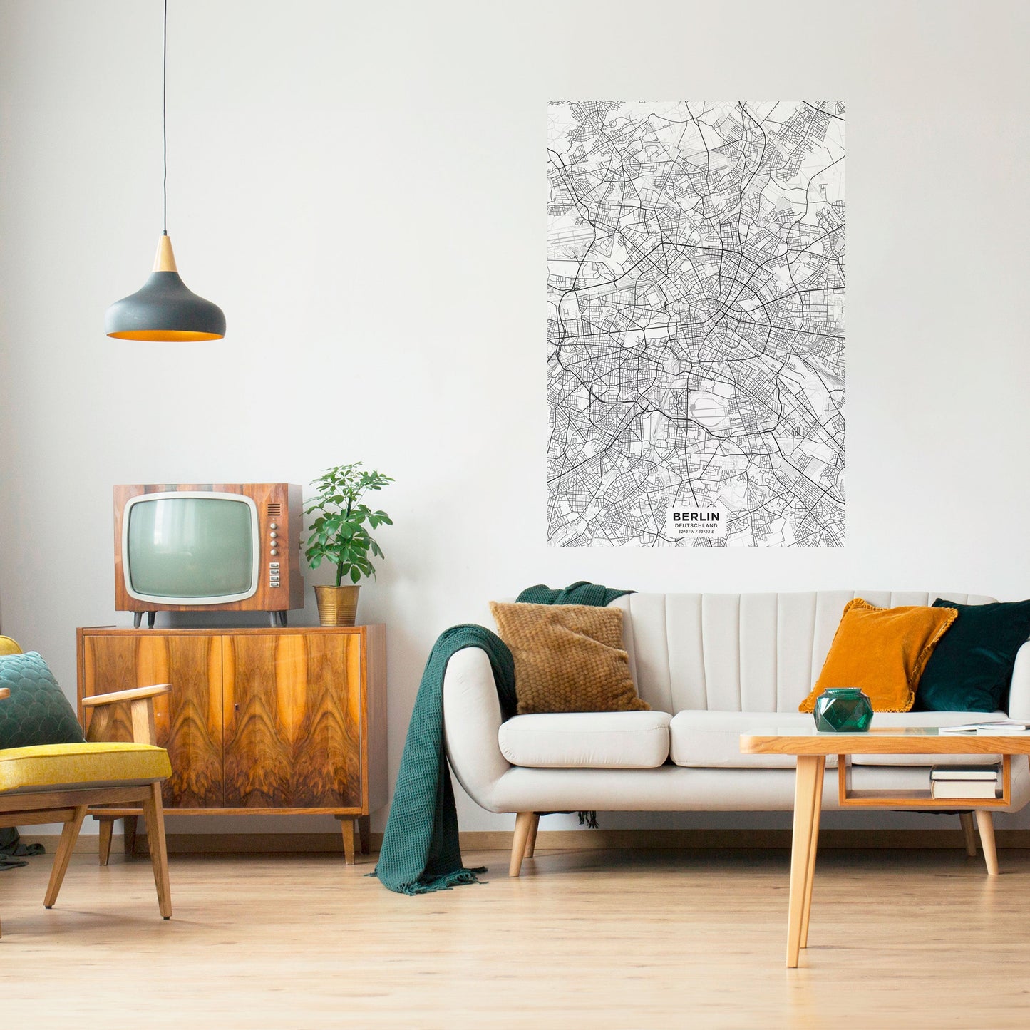 Poster verticale staccabile e attaccabile BERLIN PLAN