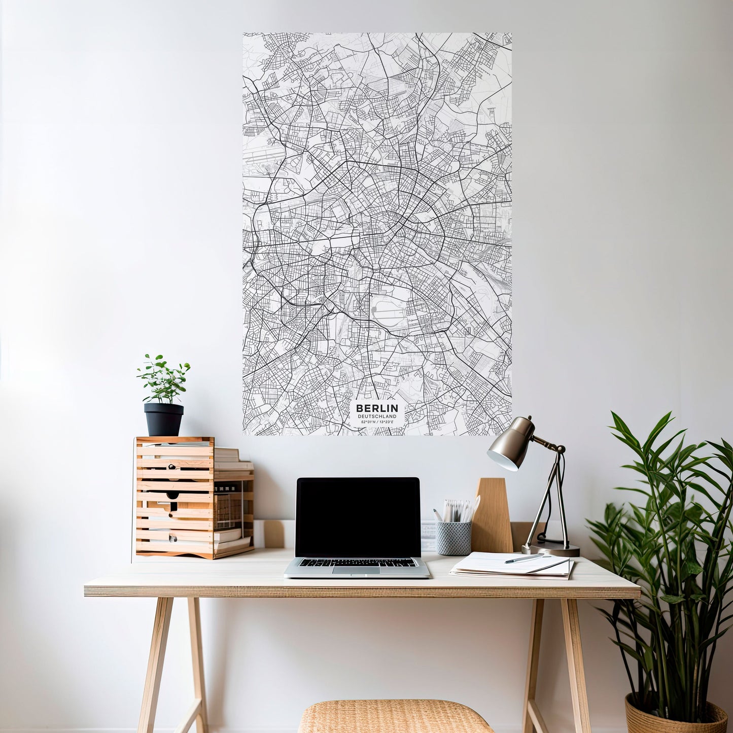 Poster verticale staccabile e attaccabile BERLIN PLAN
