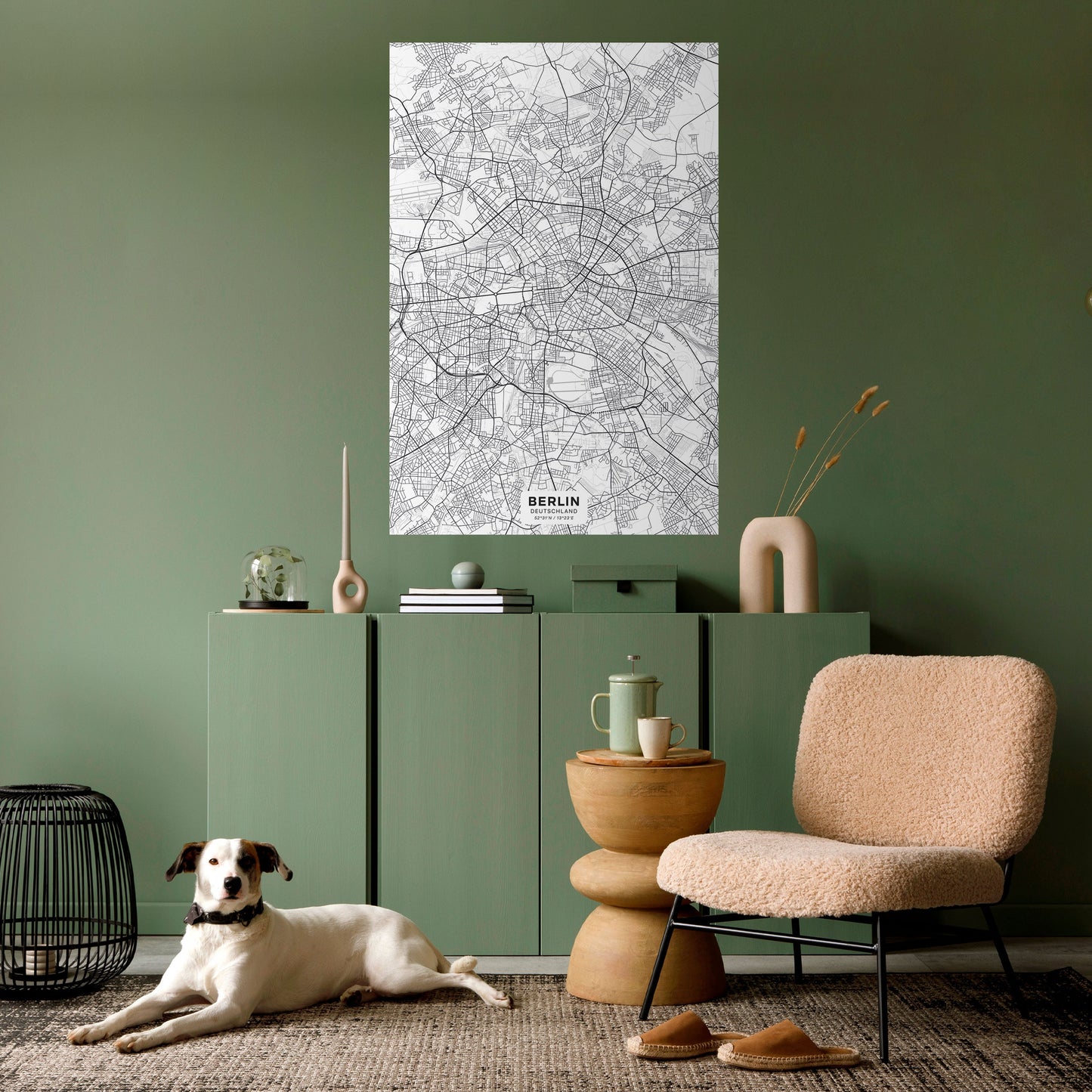 Poster verticale staccabile e attaccabile BERLIN PLAN