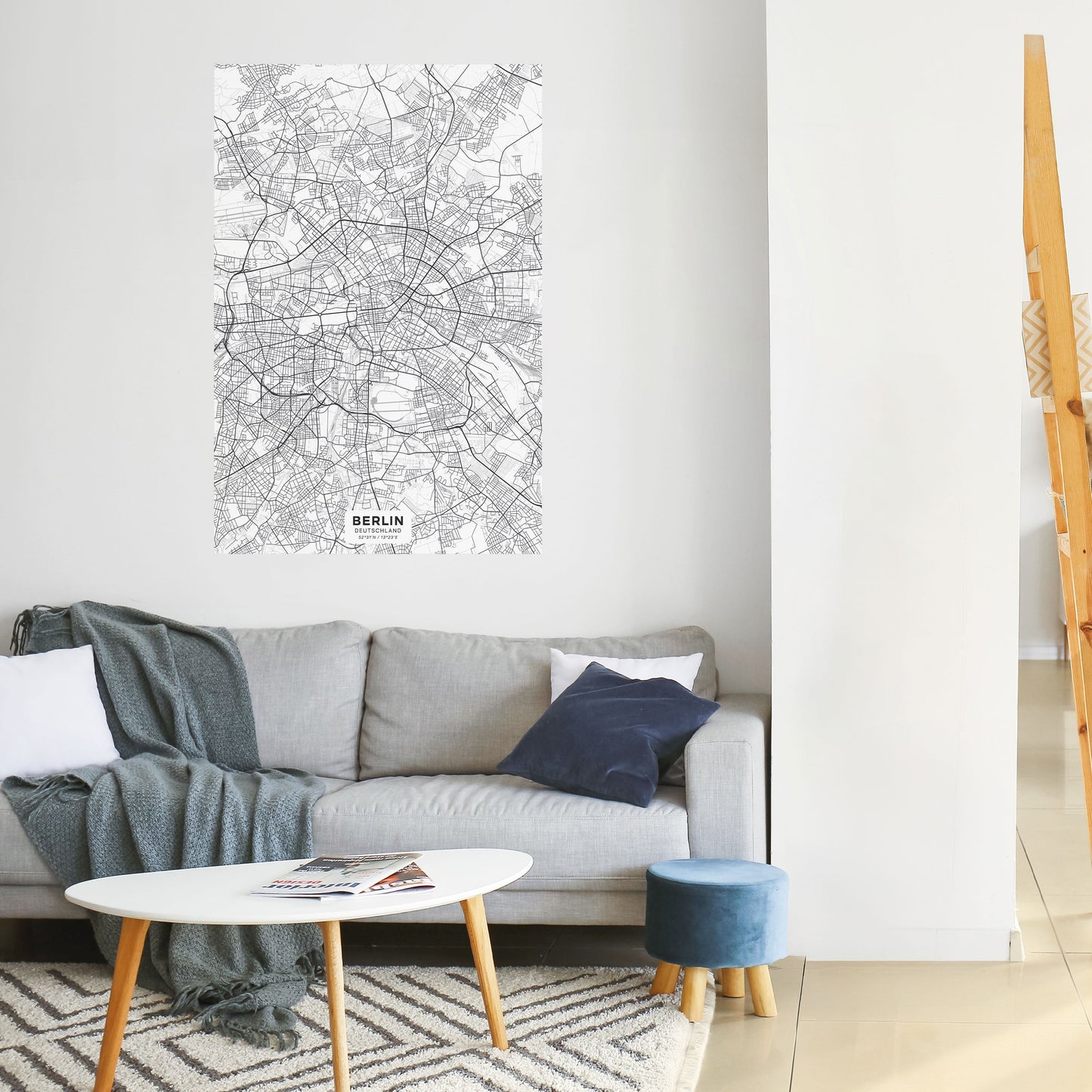 Poster verticale staccabile e attaccabile BERLIN PLAN