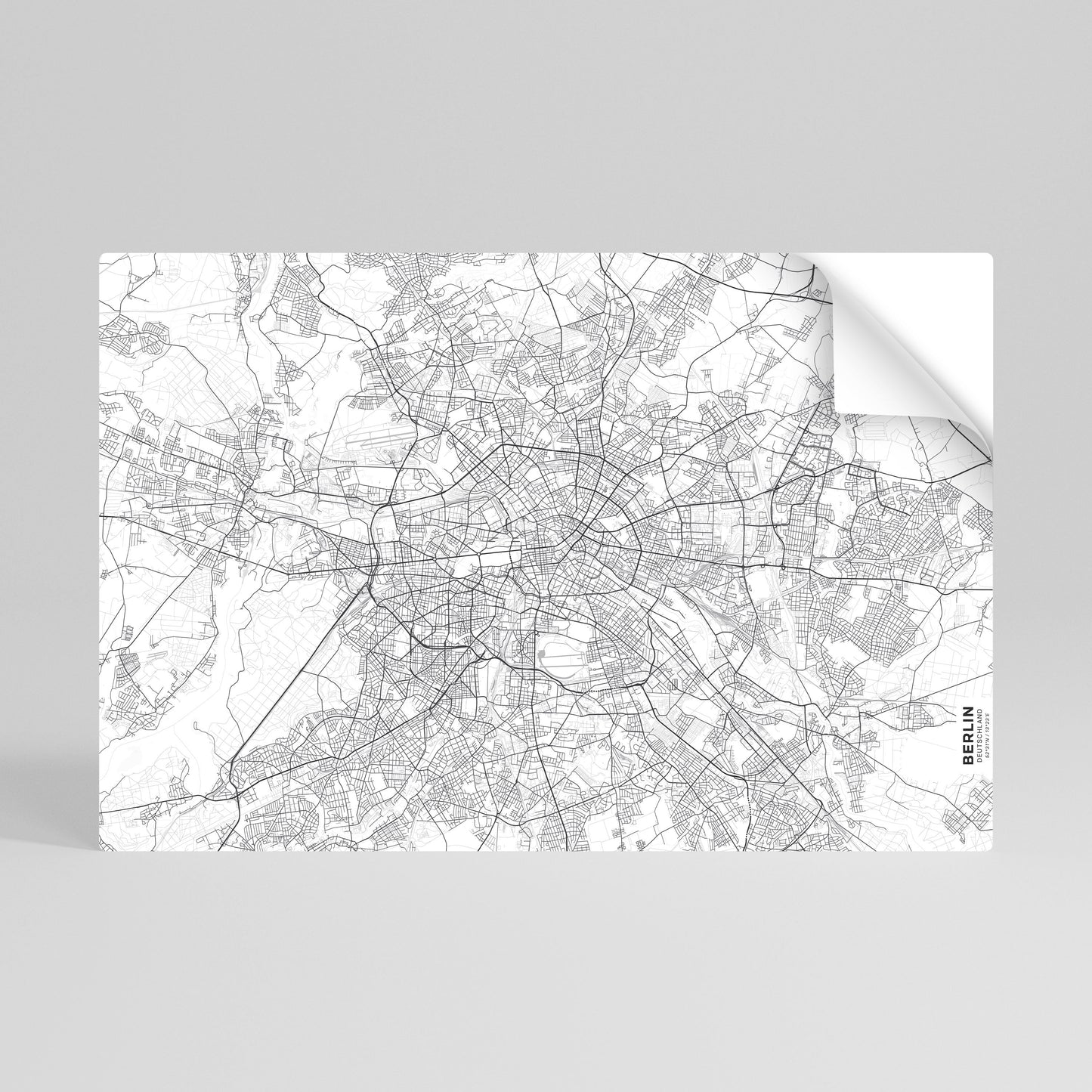 Poster orizzontale staccabile e attaccabile BERLIN PLAN