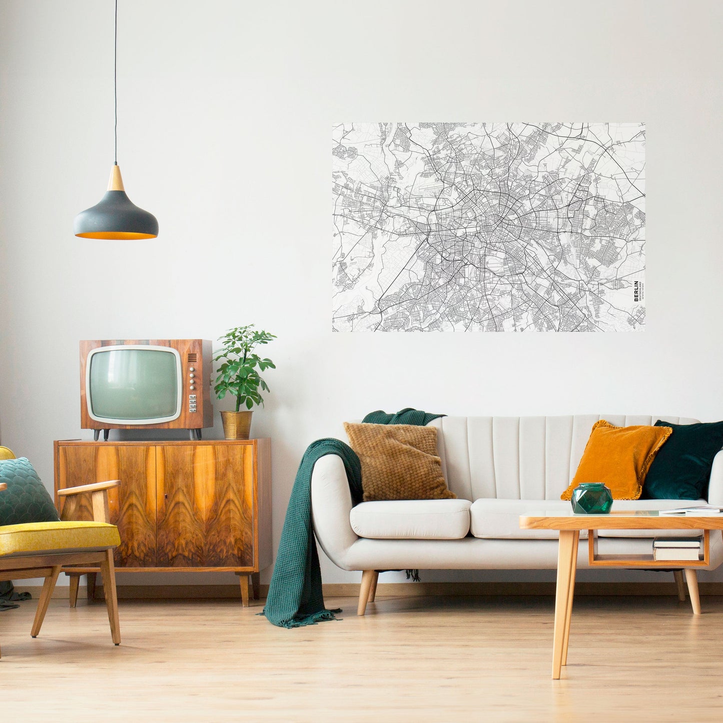 Poster orizzontale staccabile e attaccabile BERLIN PLAN