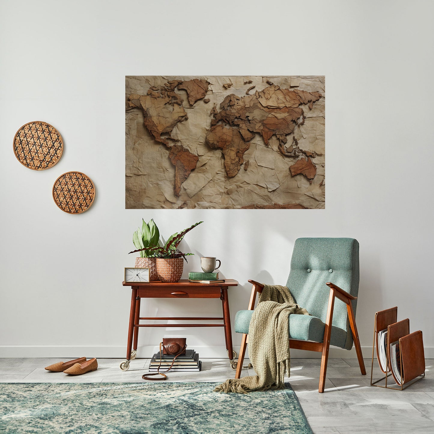 PAPERY PLANET LANDSCAPE Poster orizzontale staccabile e attaccabile