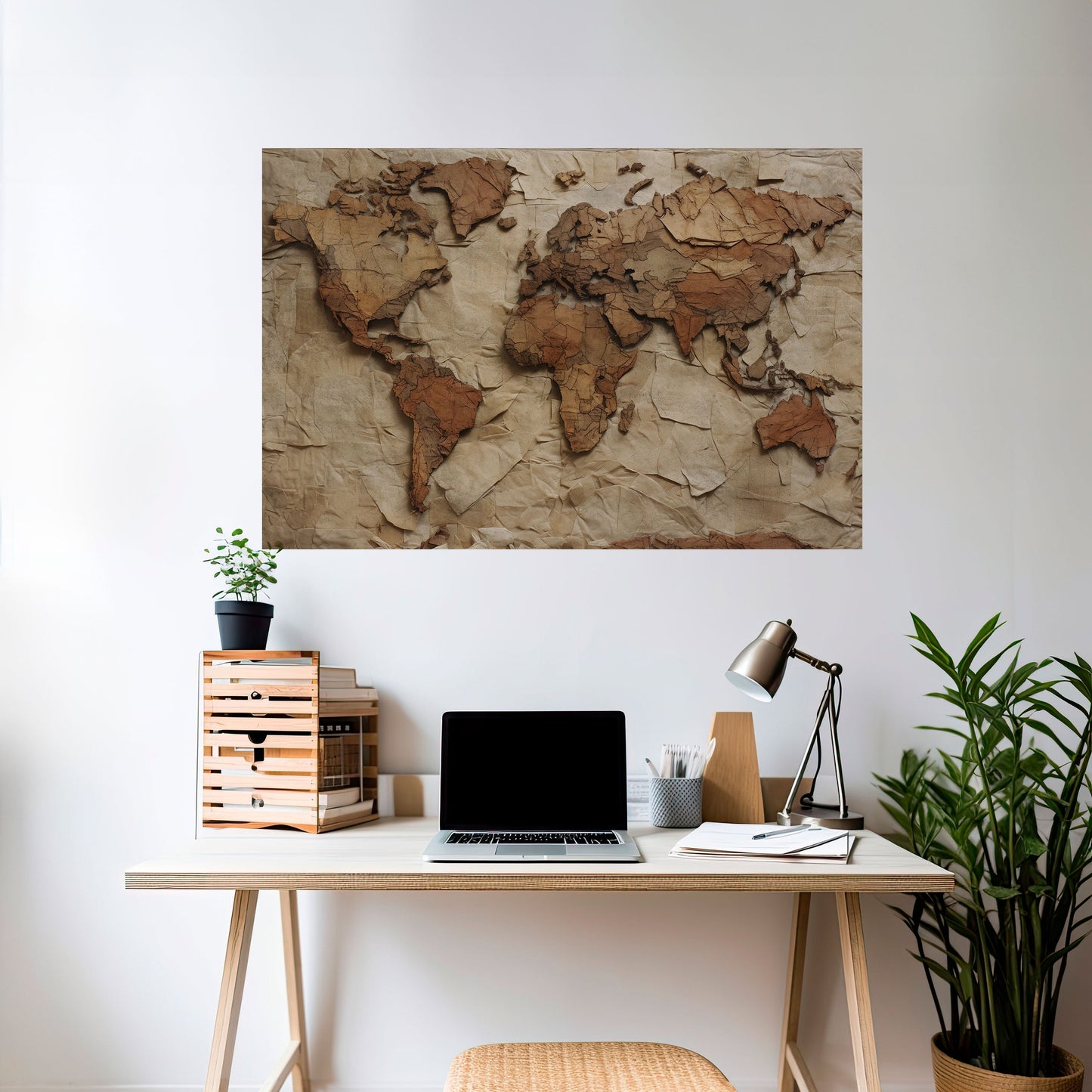 PAPERY PLANET LANDSCAPE Poster orizzontale staccabile e attaccabile