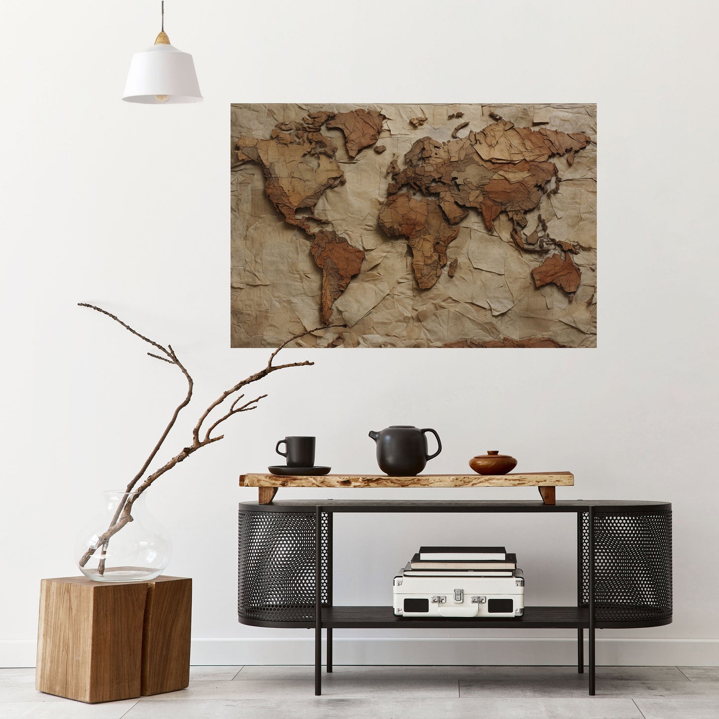 PAPERY PLANET LANDSCAPE Poster orizzontale staccabile e attaccabile