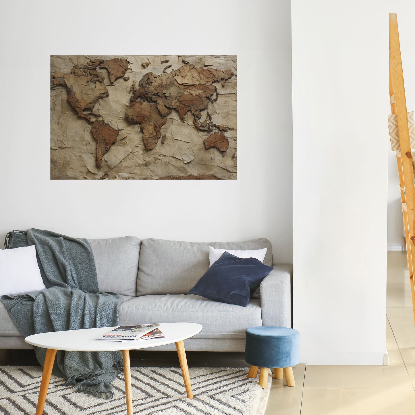 PAPERY PLANET LANDSCAPE Poster orizzontale staccabile e attaccabile