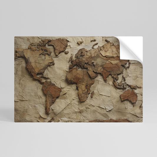 PAPERY PLANET LANDSCAPE Poster orizzontale staccabile e attaccabile