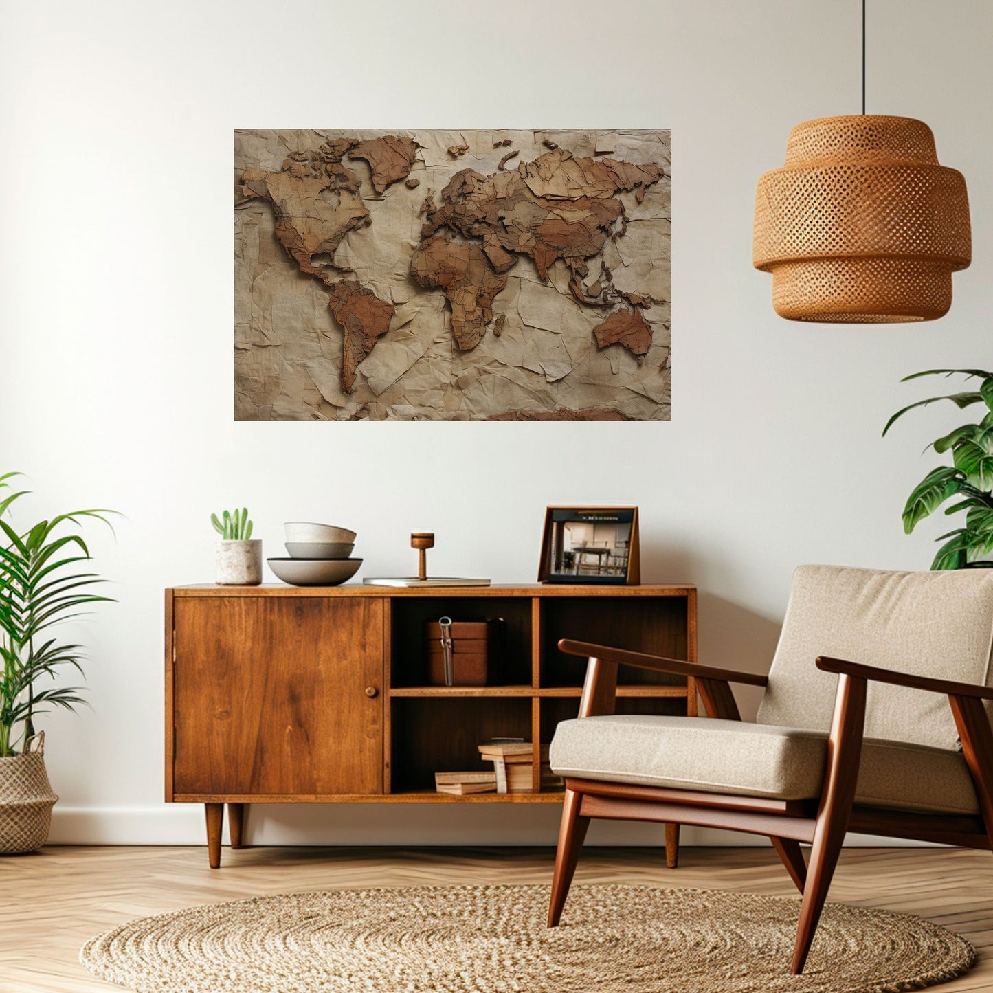 PAPERY PLANET LANDSCAPE Poster orizzontale staccabile e attaccabile