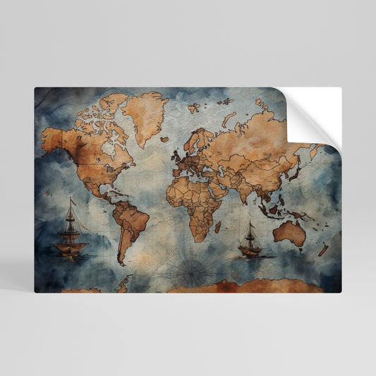 Poster orizzontale staccabile e attaccabile WAVES OF DISCOVERY