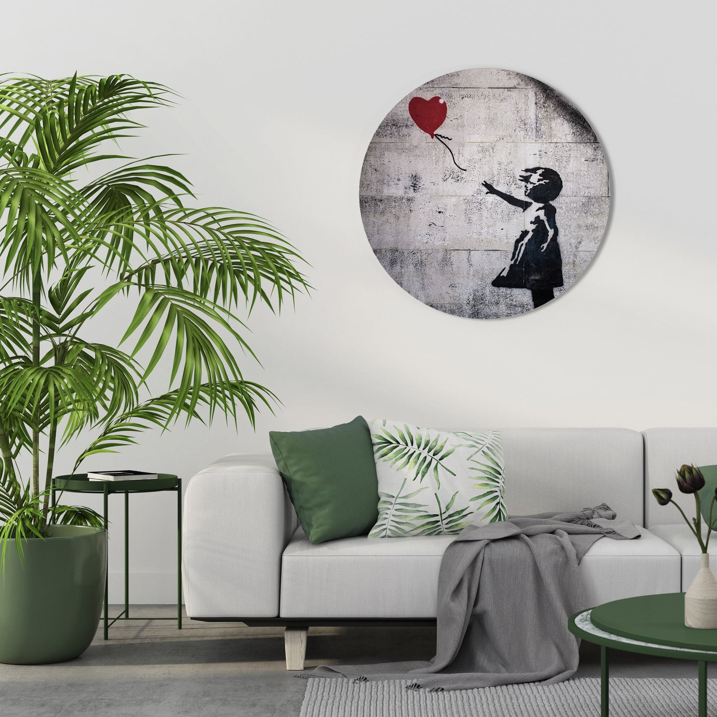 BALLON GIRL (BANKSY) Arte murale rotonda