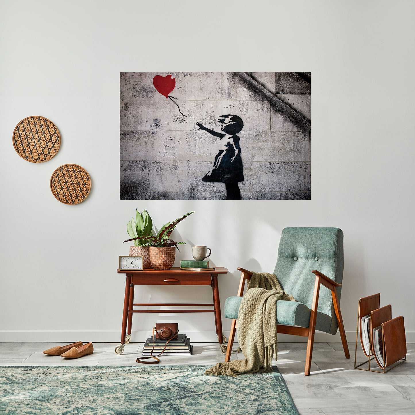 BALLON GIRL (BANKSY) Poster orizzontale staccabile e attaccabile