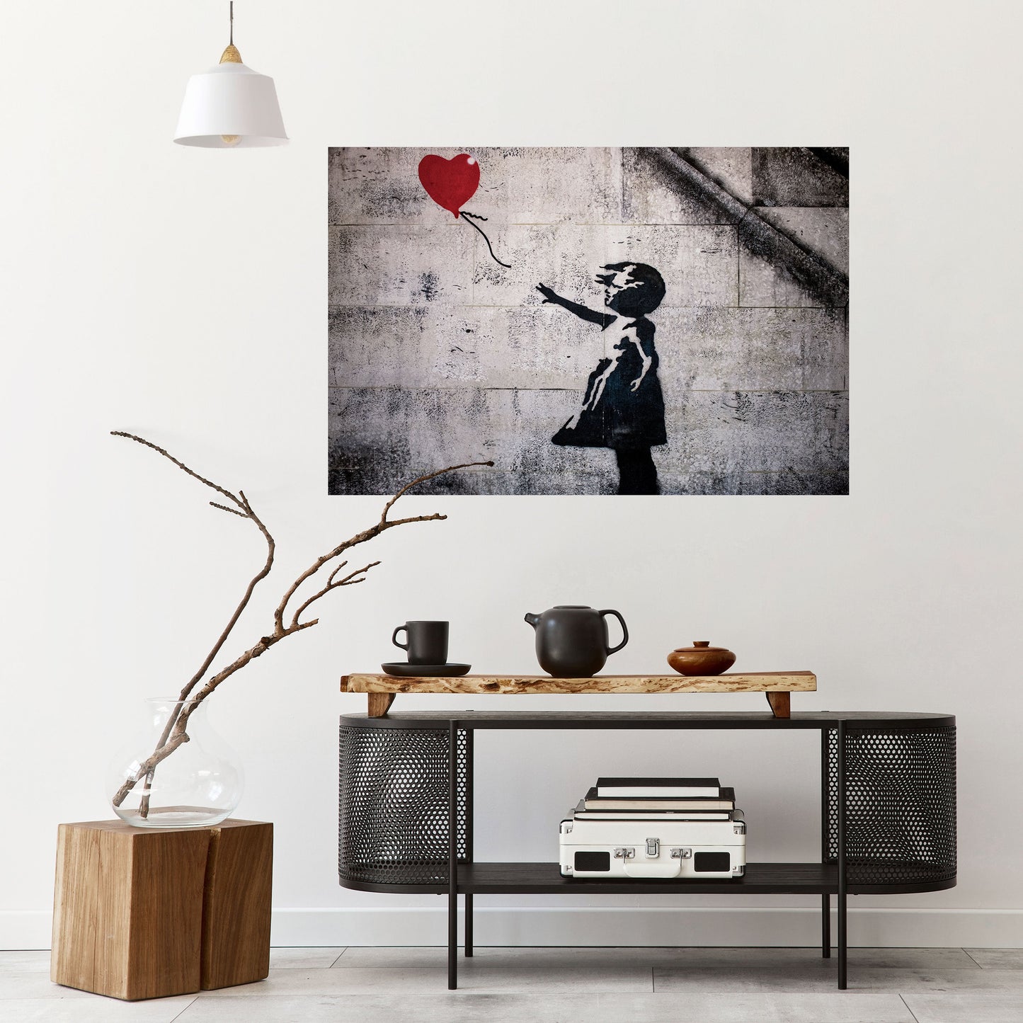 BALLON GIRL (BANKSY) Poster orizzontale staccabile e attaccabile